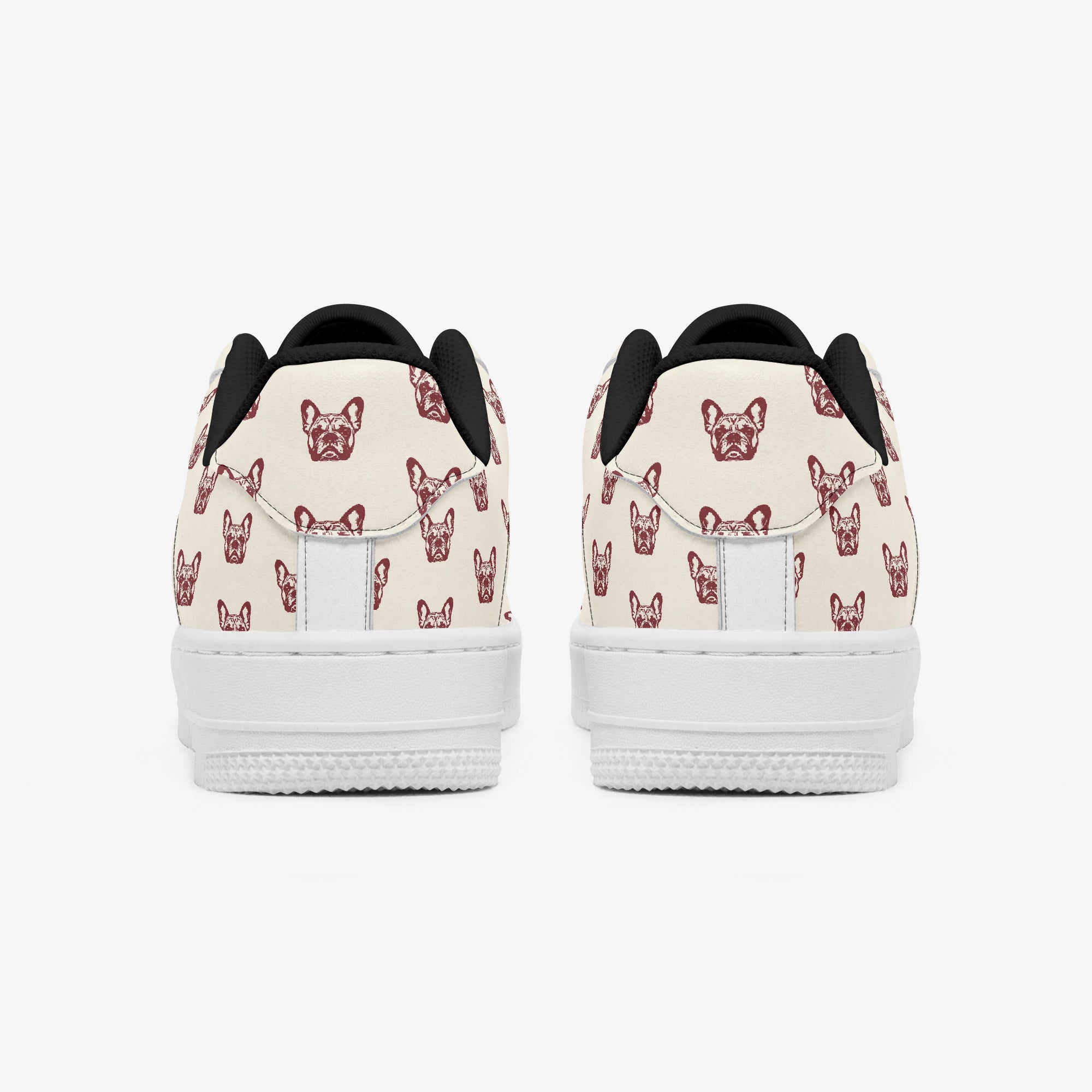 French Bulldog Leather Classic Sneakers for Dog Park Days-fadou
