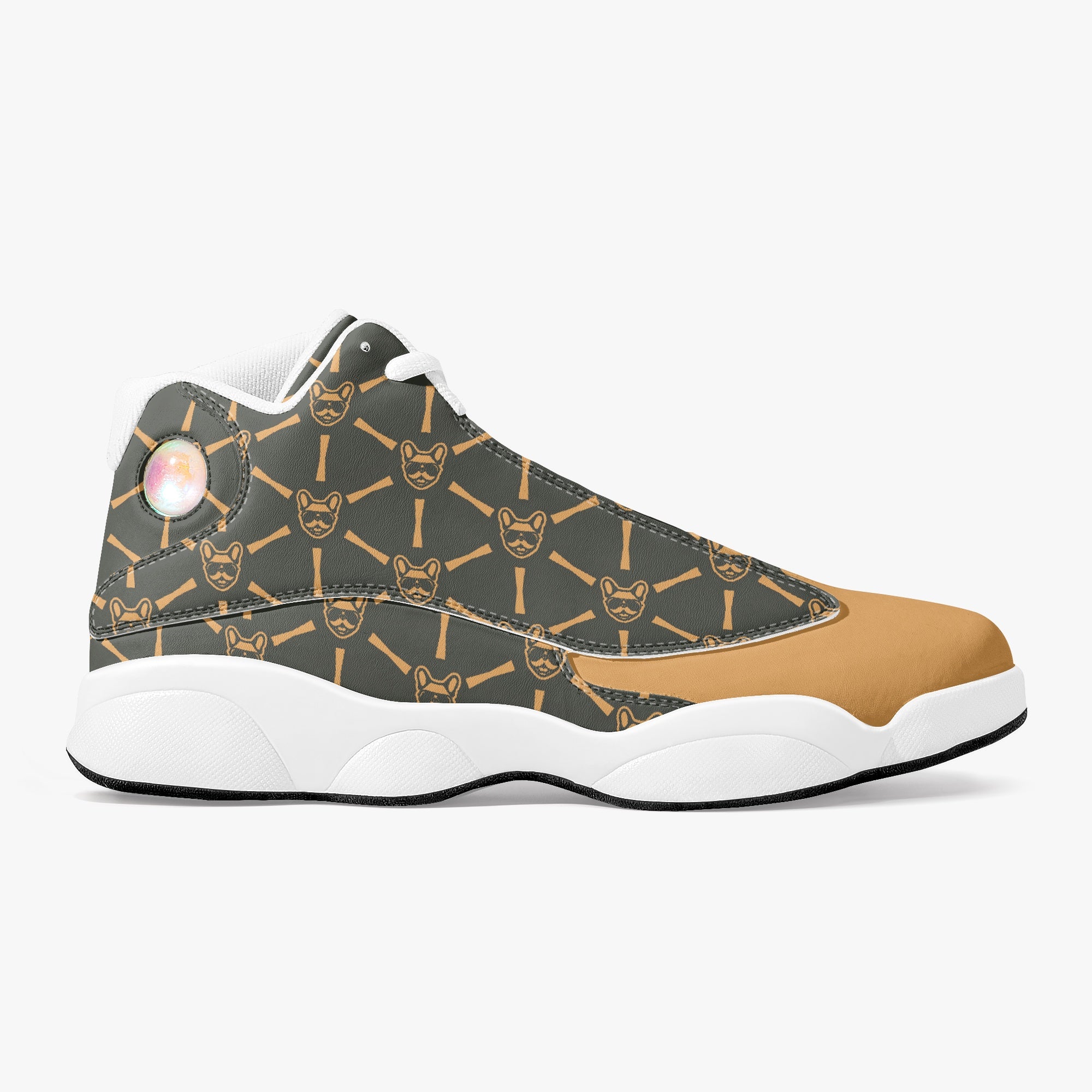 Pickles French Bulldog Canvas Sneakers for Frenchie Fans-fadou