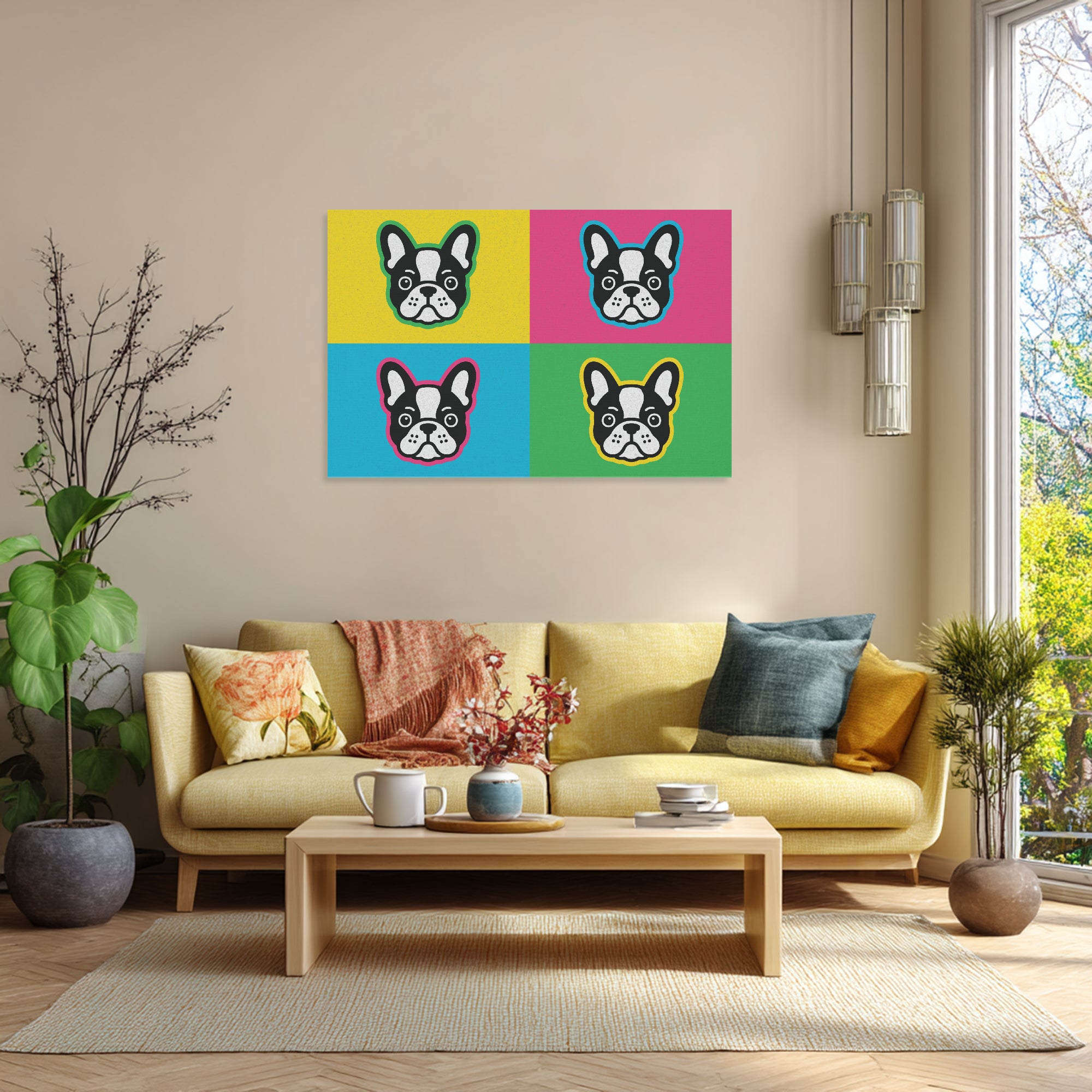 French Bulldog Adorable Decorative Canvas for Dog Park Days-fadou