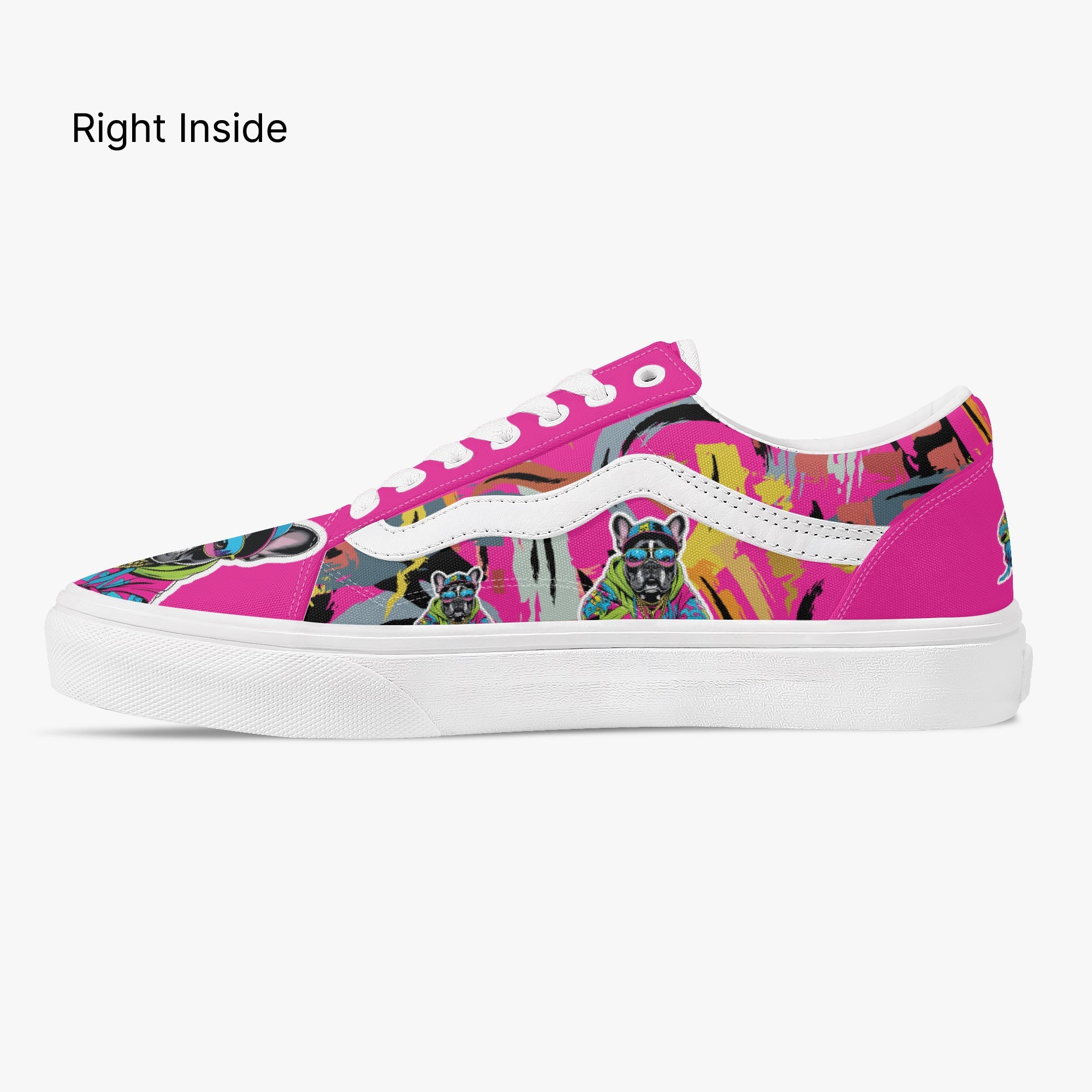 French Bulldog Trendy Canvas Sneakers for Dog Moms & Dads-fadou