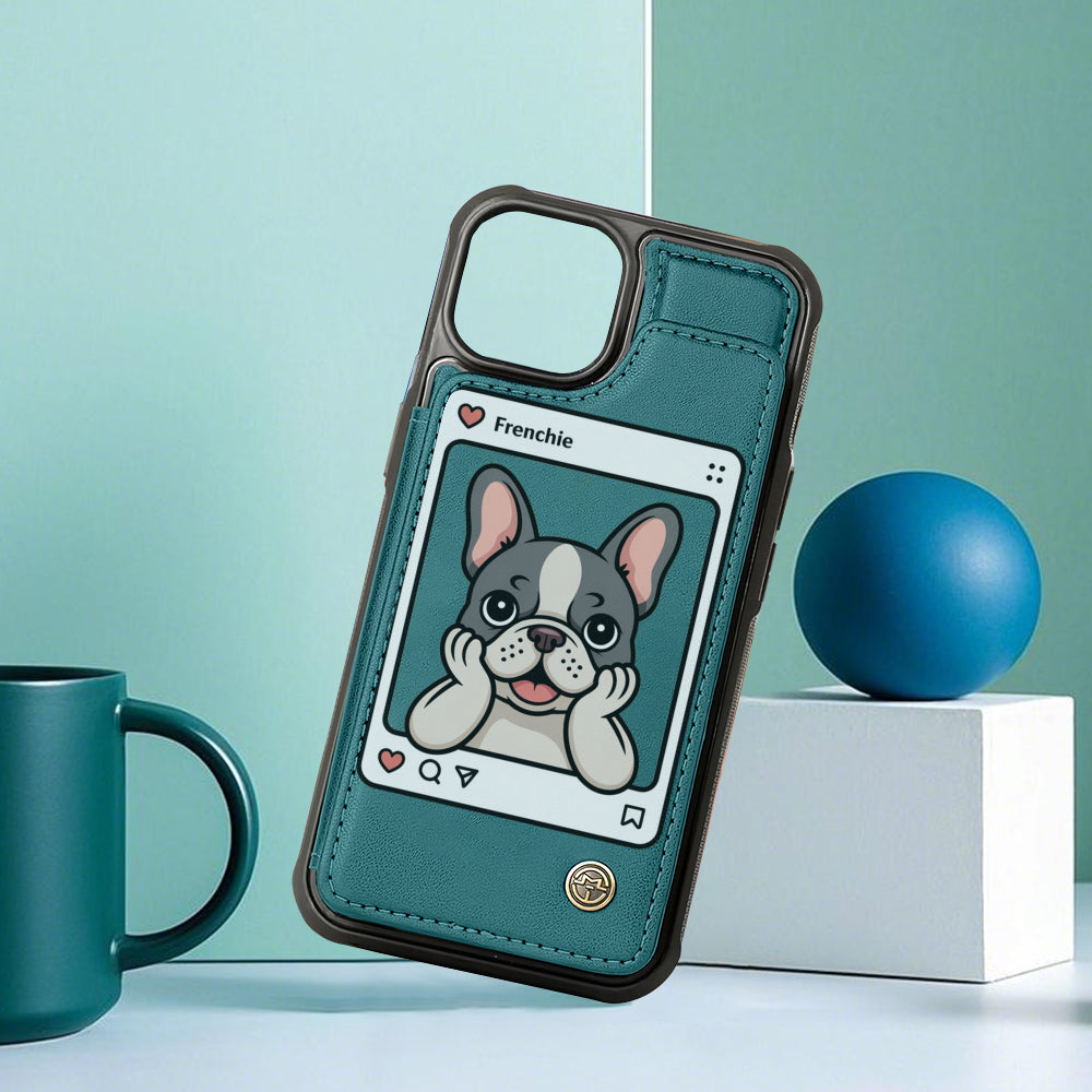 French Bulldog Leather Leather Wallet for Everyday Wear-fadou