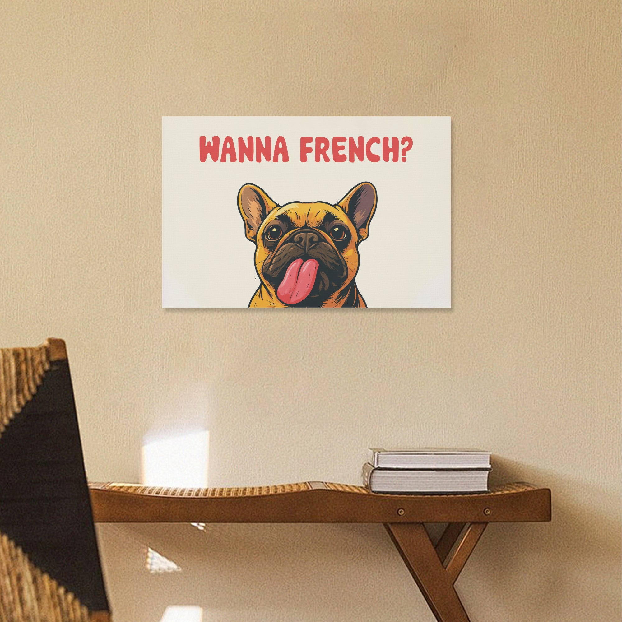 Frenchie Adorable Canvas Wall Art for Frenchie Enthusiasts-fadou
