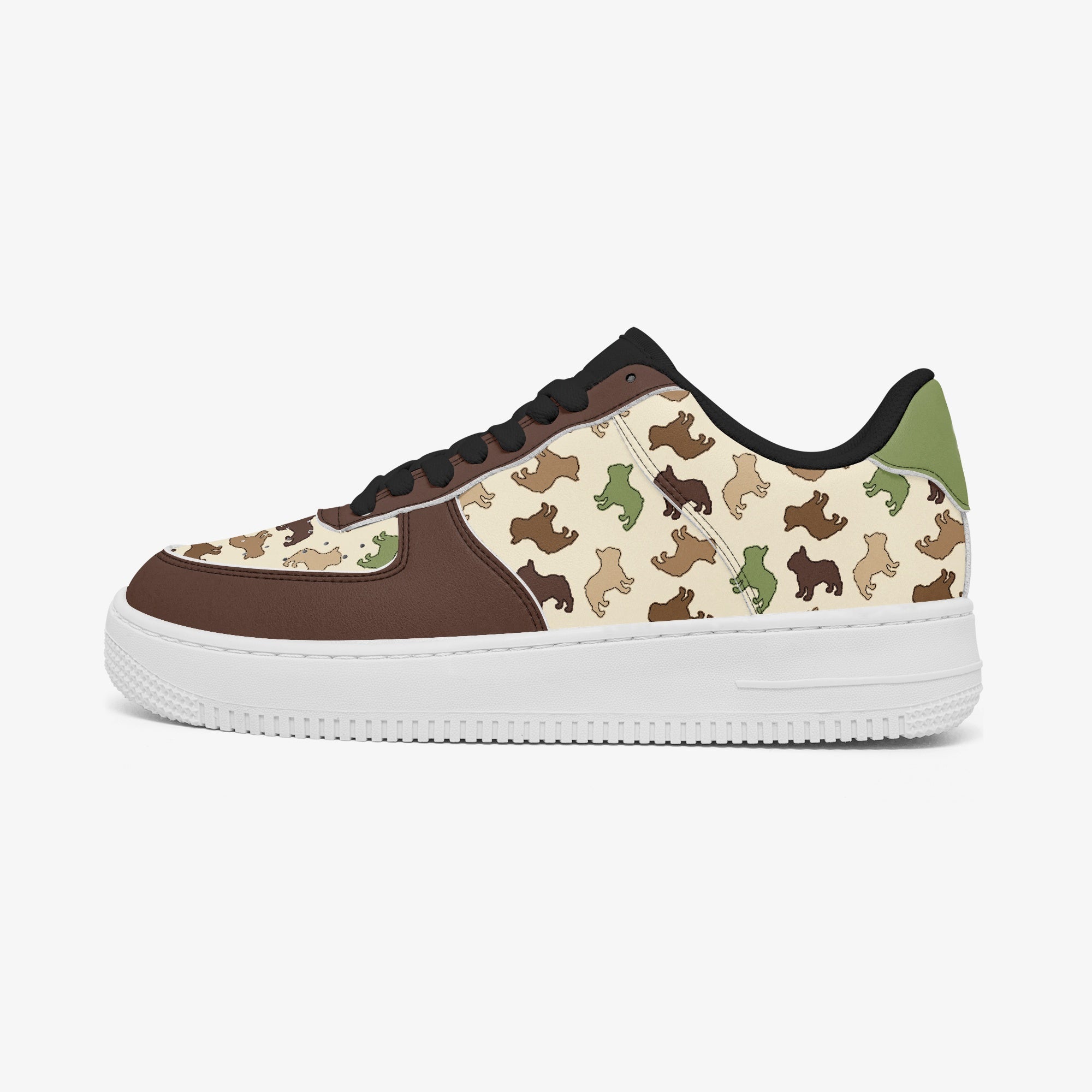 French Bulldog Leather Casual Footwear for Dog Park Days-fadou
