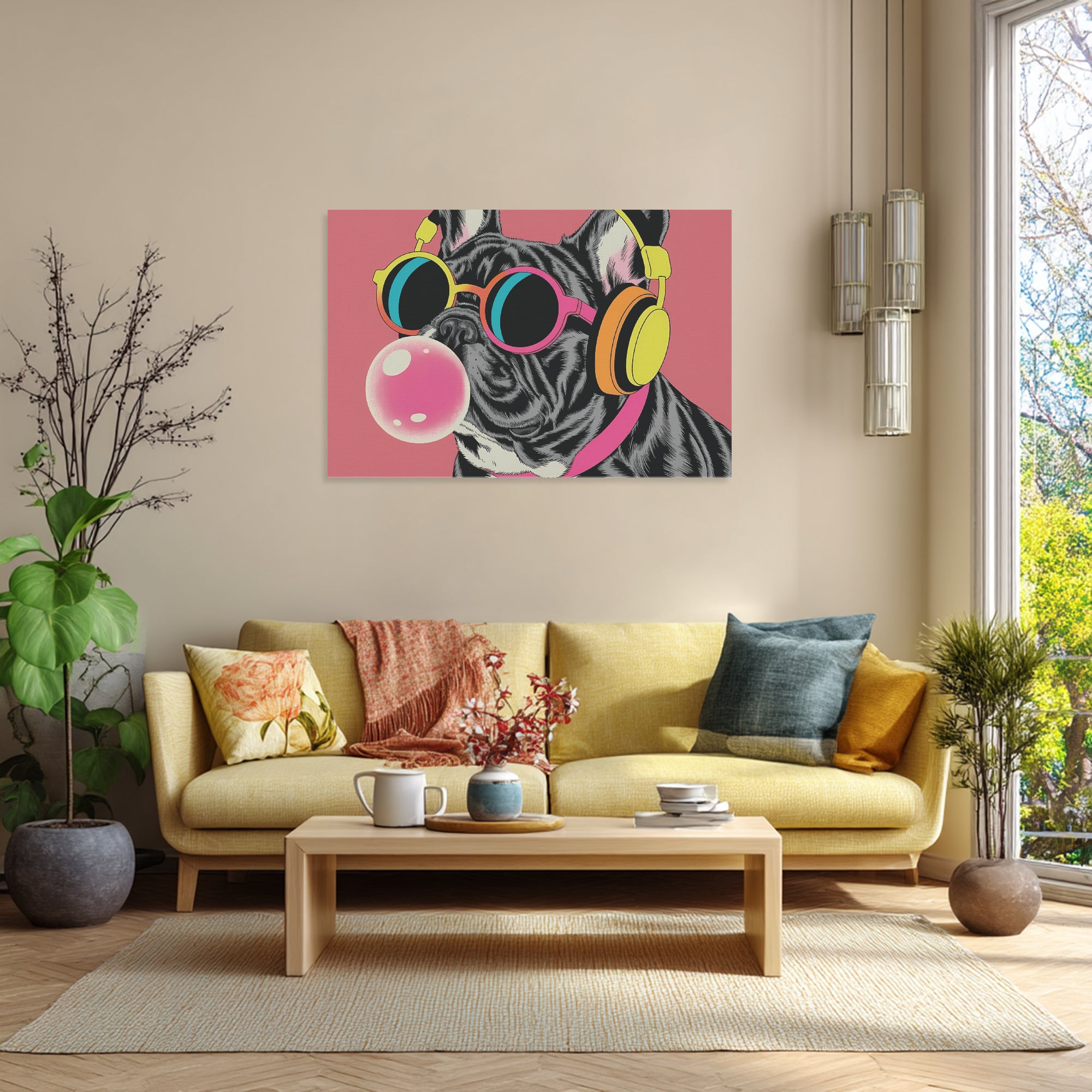 French Bulldog Adorable Decorative Canvas for Frenchie Enthusiasts-fadou