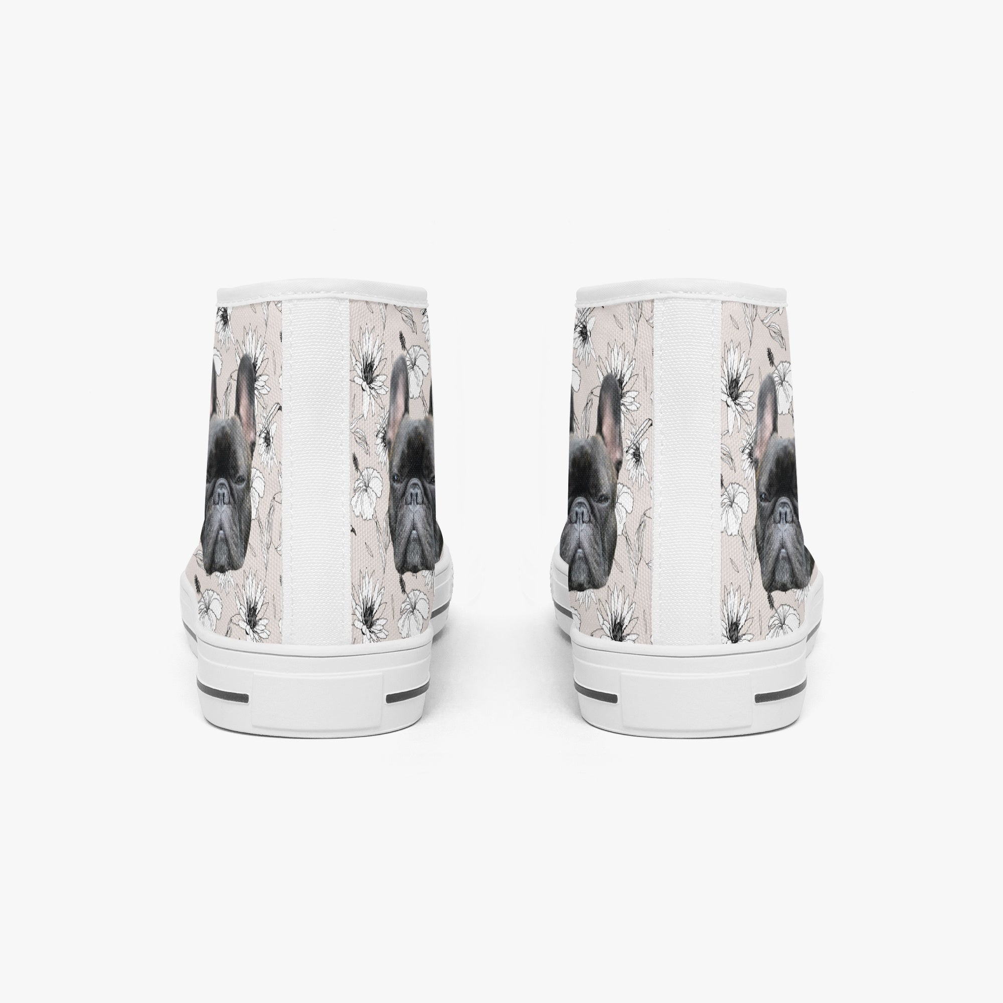 Frenchie Personalized Canvas Sneakers for Bulldog Owners-fadou