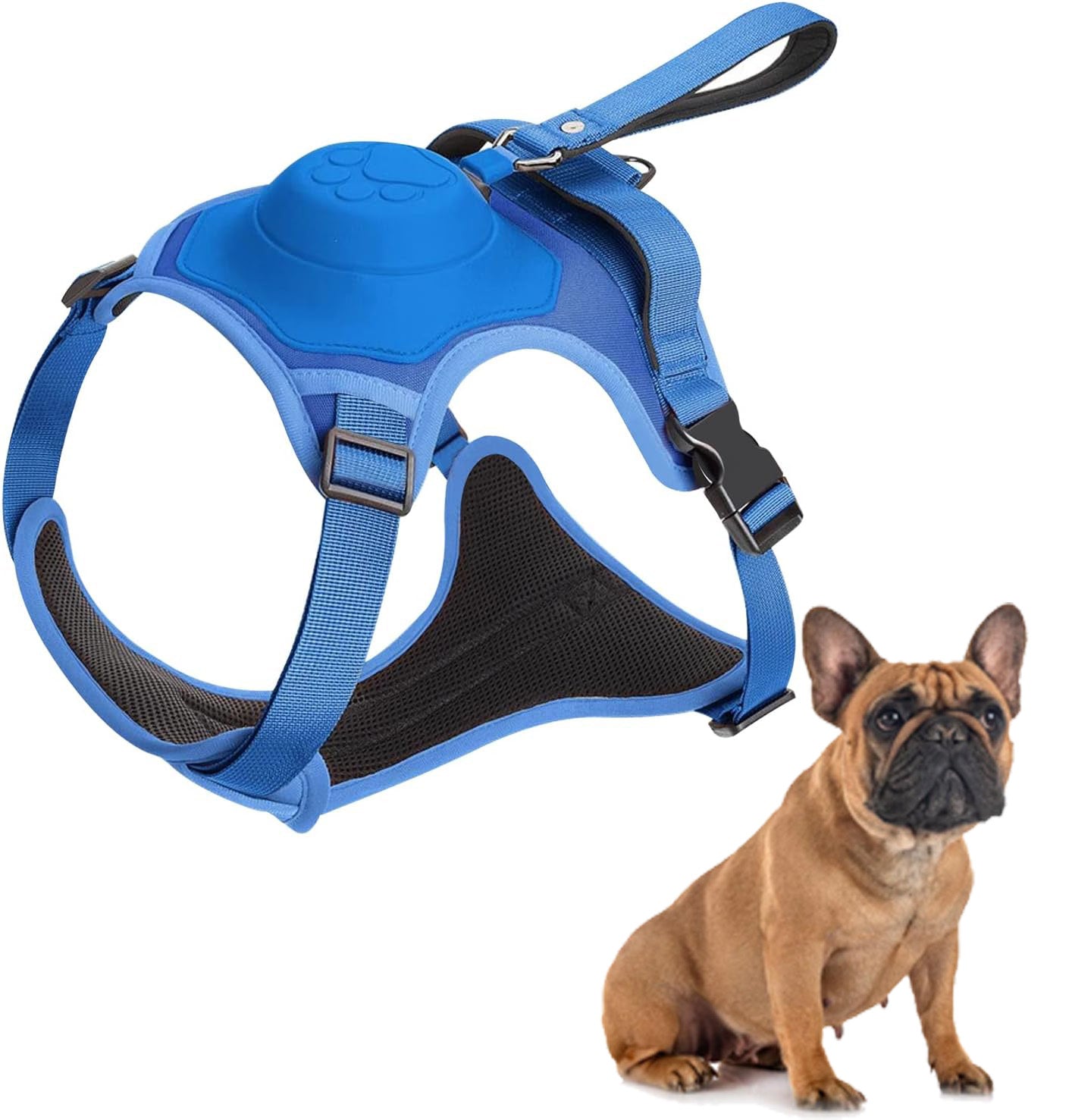 BulldogBound Frenchie Walking Harness for Travel Comfort-fadou