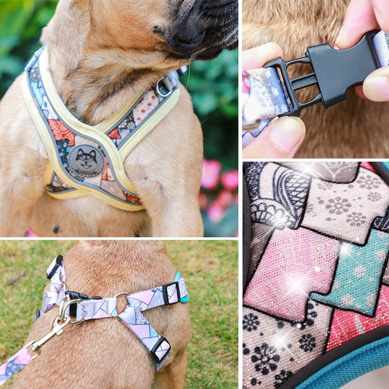 Frenchie Adjustable Chest Harness for Outdoor Adventures-fadou