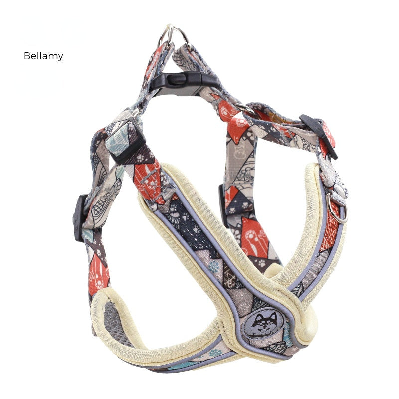Frenchie Adjustable Chest Harness for Outdoor Adventures-fadou