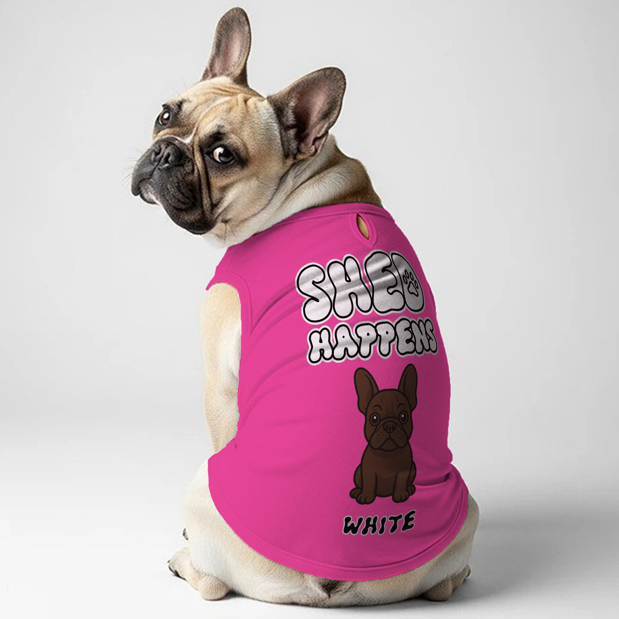 French Bulldog Personalized Cotton T-Shirt for Pet Parents-fadou