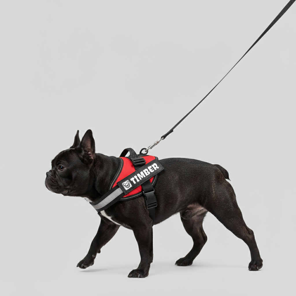 French Bulldog Personalized Chest Harness for Brachycephalic Dogs-fadou