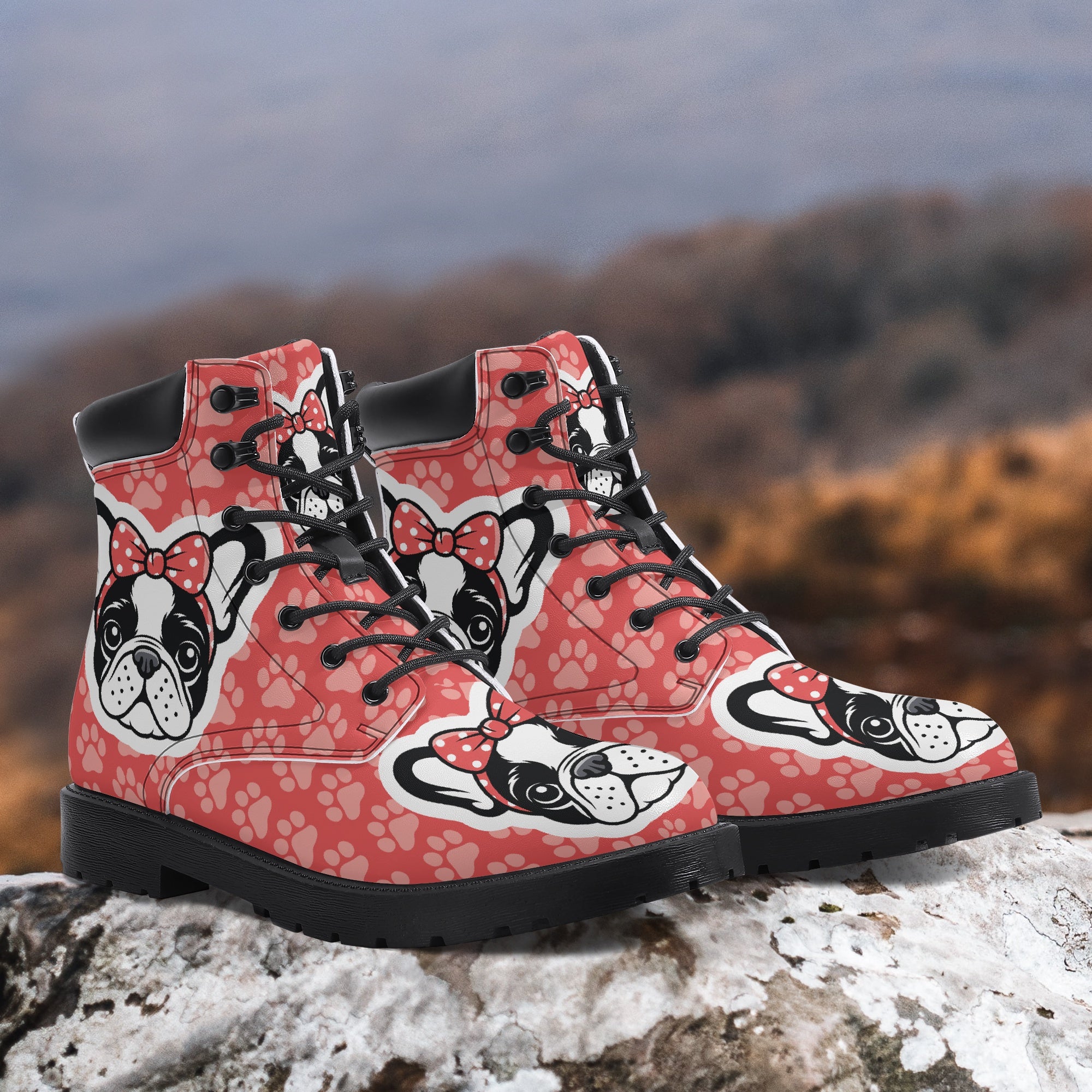 Marcel French Bulldog Casual Boots for Frenchie Enthusiasts-fadou
