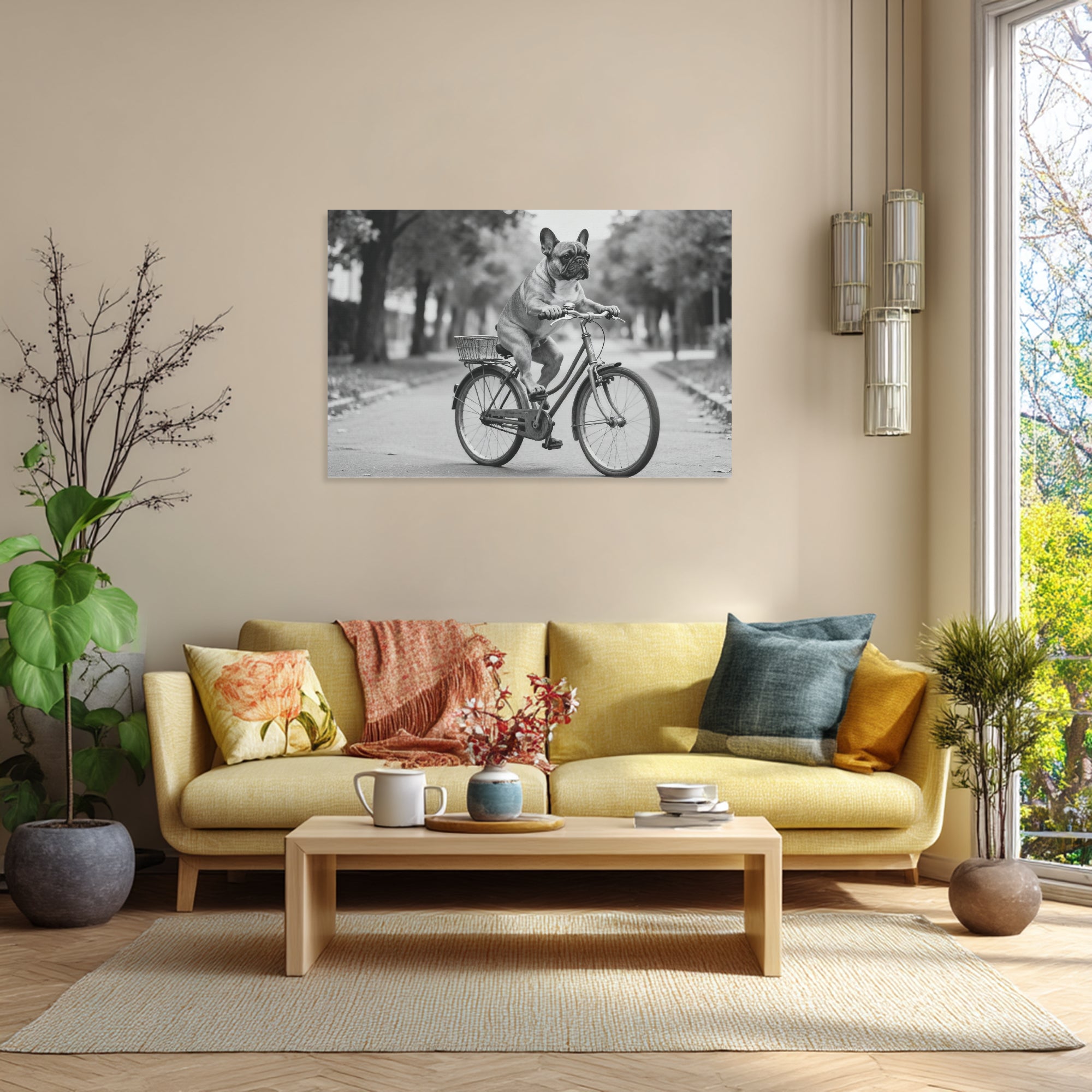 French Bulldog Adorable Wall Print for Frenchie Enthusiasts-fadou
