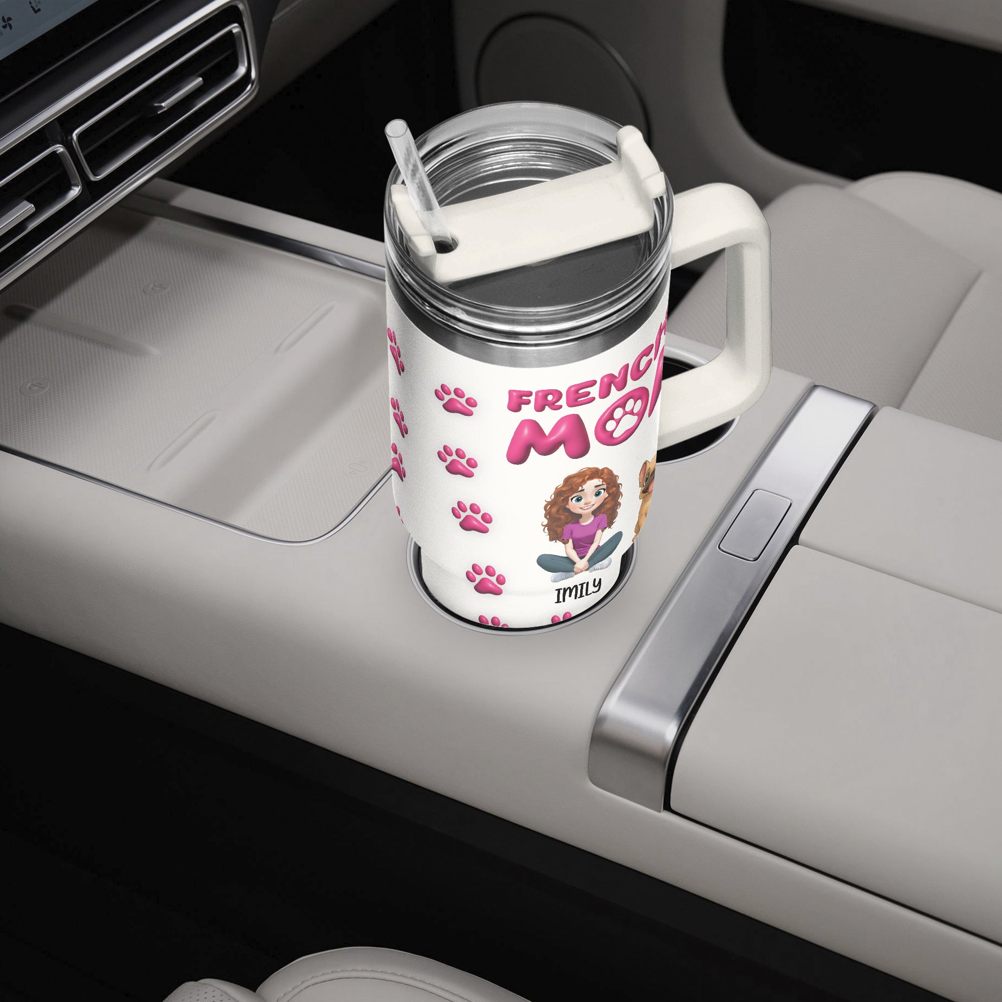 Frenchie Personalized Stainless Tumbler for Pet Culture-fadou