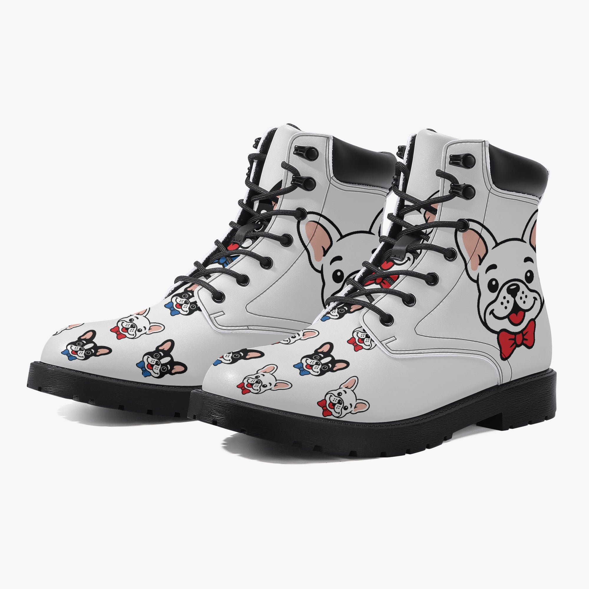 French Bulldog Leather Fashion Boots for Bulldog Owners-fadou