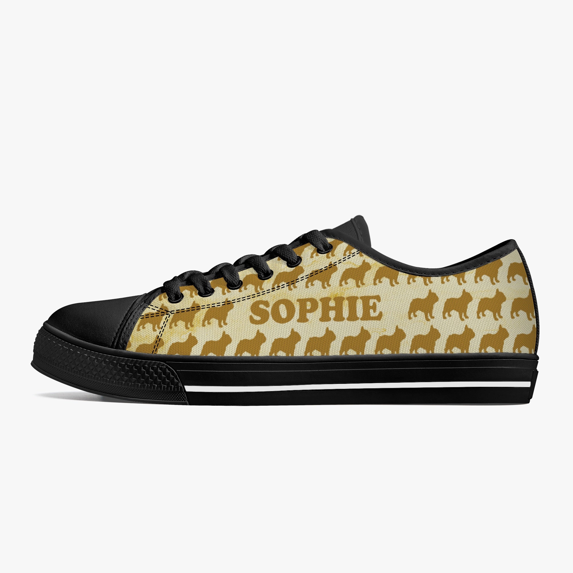 Frenchie Personalized Classic Sneakers for Dog Park Days-fadou