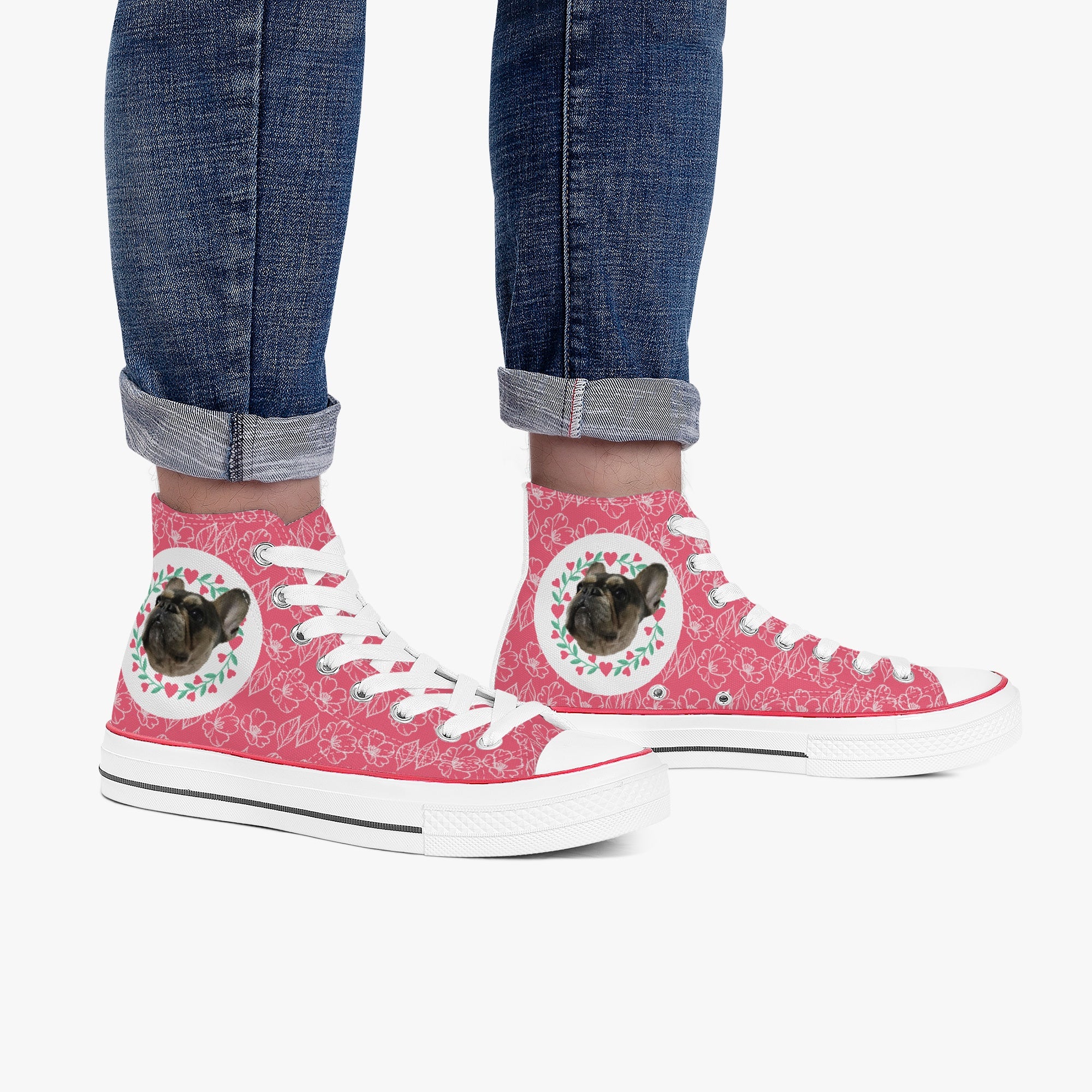 High-Top Personalized Classic Sneakers for Dog Park Days-fadou