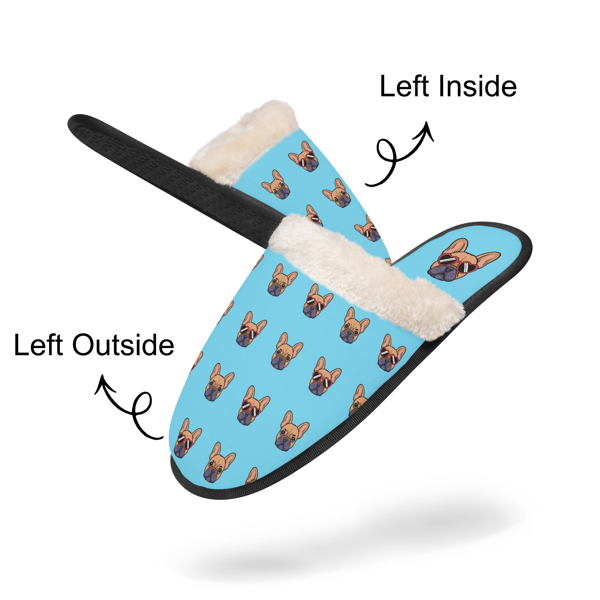 French Bulldog Winter Soft House Shoes for Dog Moms & Dads-fadou