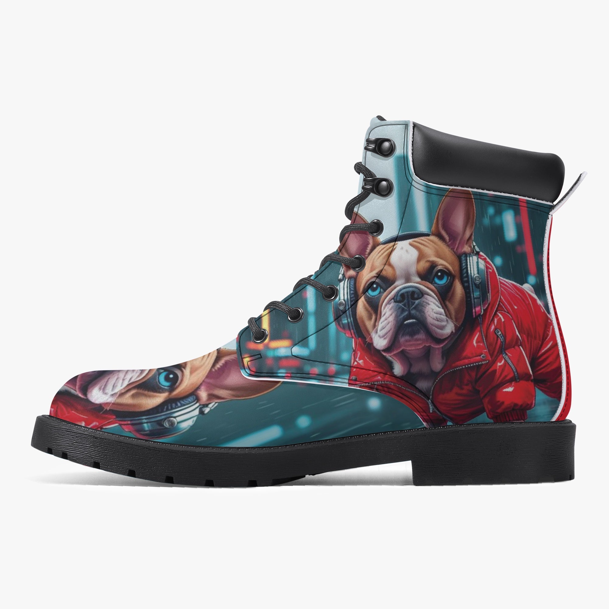 French Bulldog Leather Leather Boots for Bulldog Owners-fadou