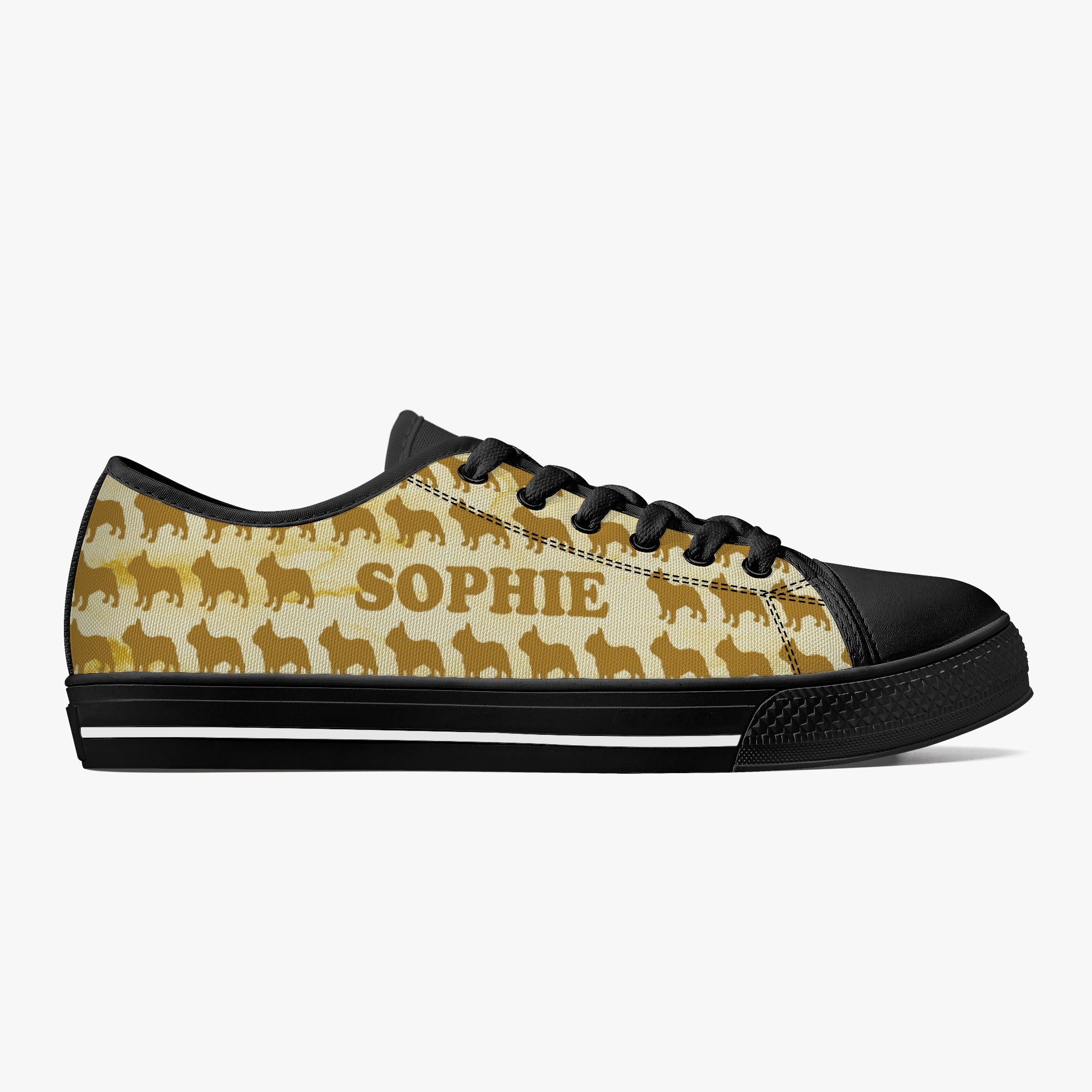 Frenchie Personalized Classic Sneakers for Dog Park Days-fadou