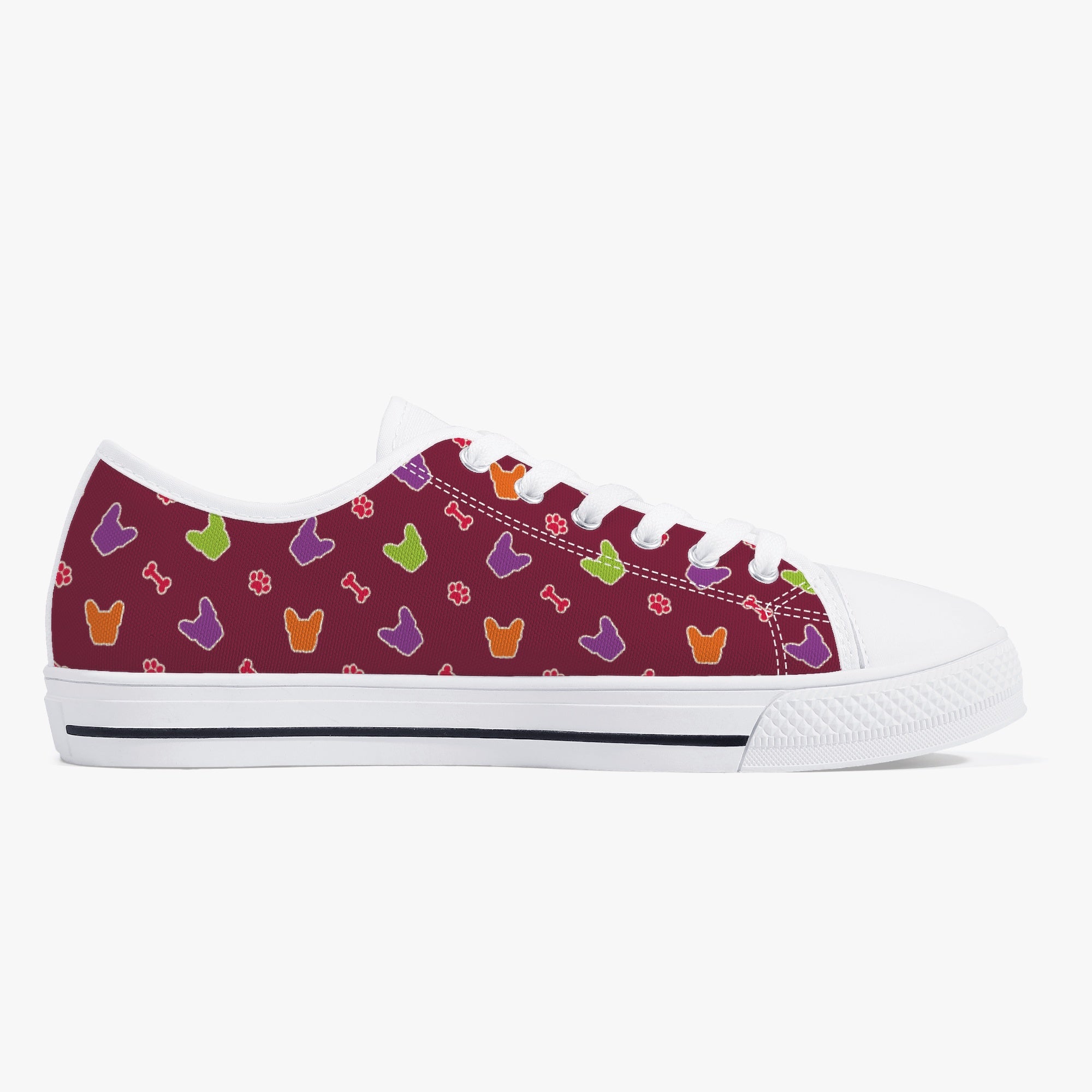 French Bulldog Classic High-Top Shoes for Frenchie Fans-fadou