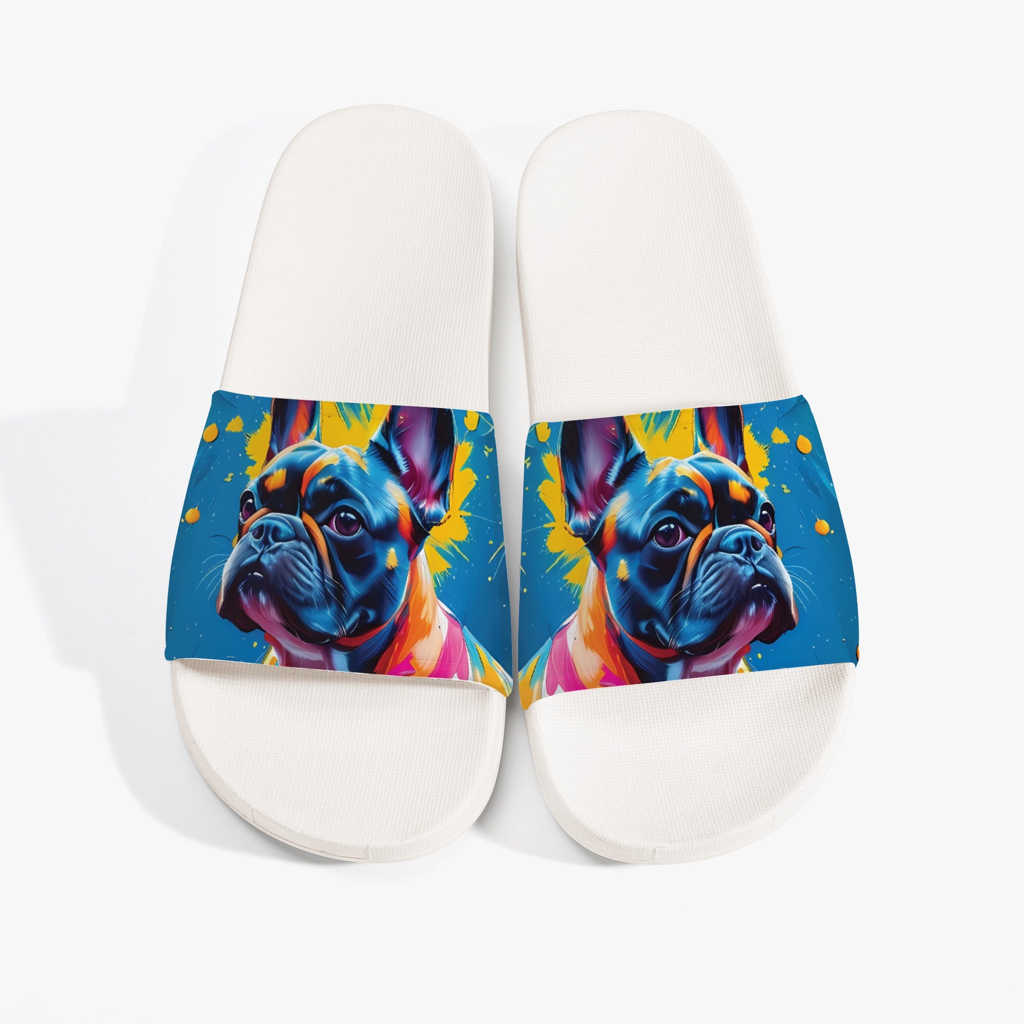 Brioche French Bulldog Casual Sandals for Dog Park Days-fadou