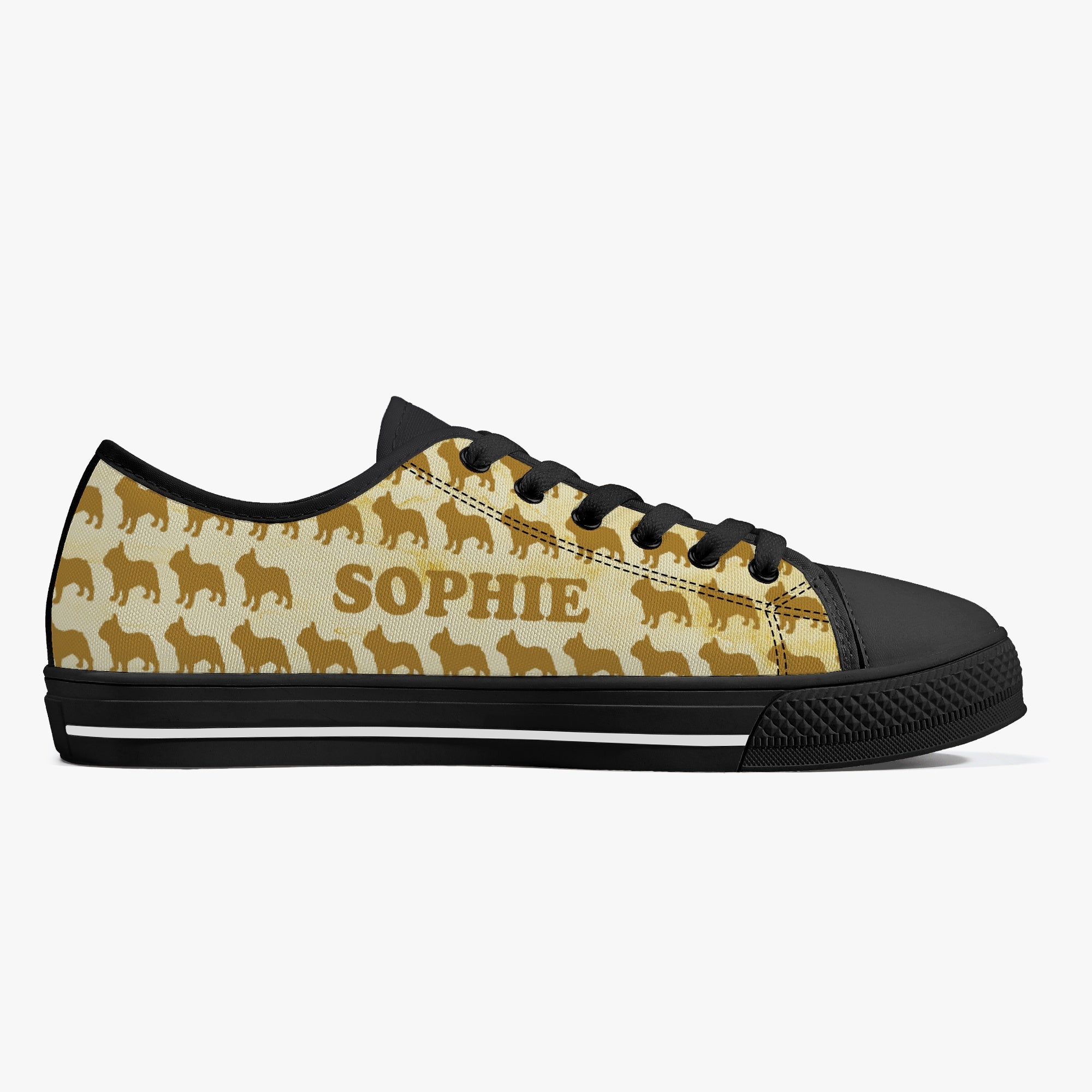 Frenchie Personalized Classic Sneakers for Dog Park Days-fadou