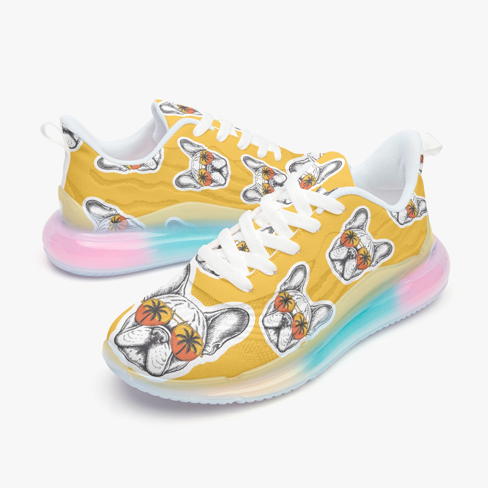 French Bulldog Lightweight Canvas Sneakers for Frenchie Enthusiasts-fadou