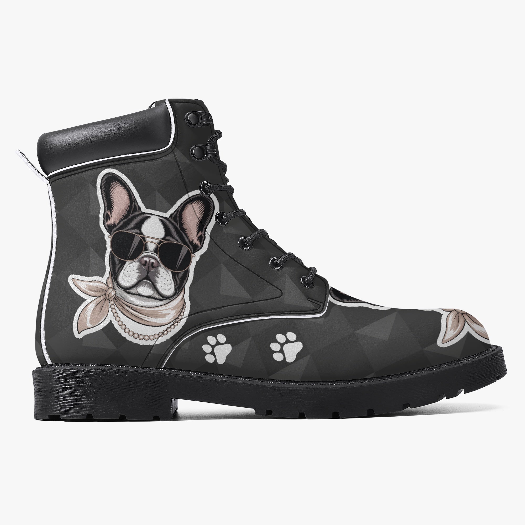 French Bulldog Leather Leather Boots for Dog Moms & Dads-fadou