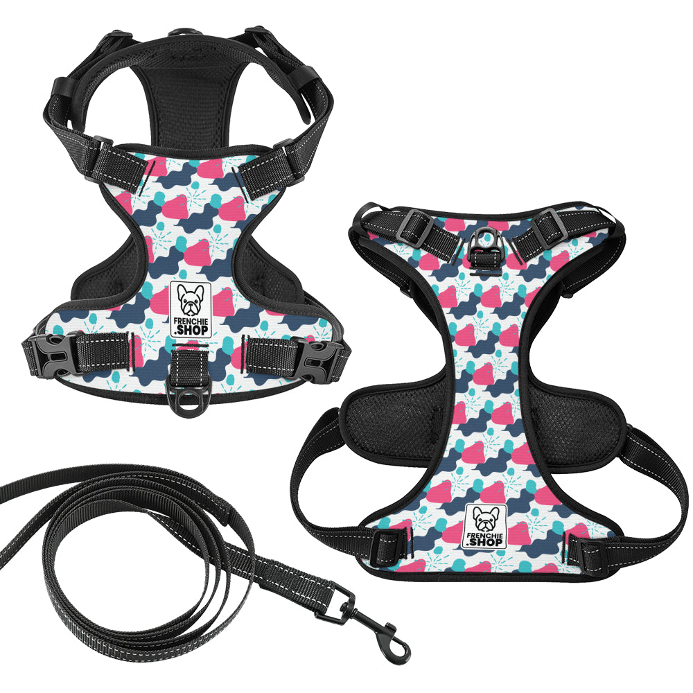 French Bulldog No-Pull Walking Harness for Flat-Face Breeds-fadou