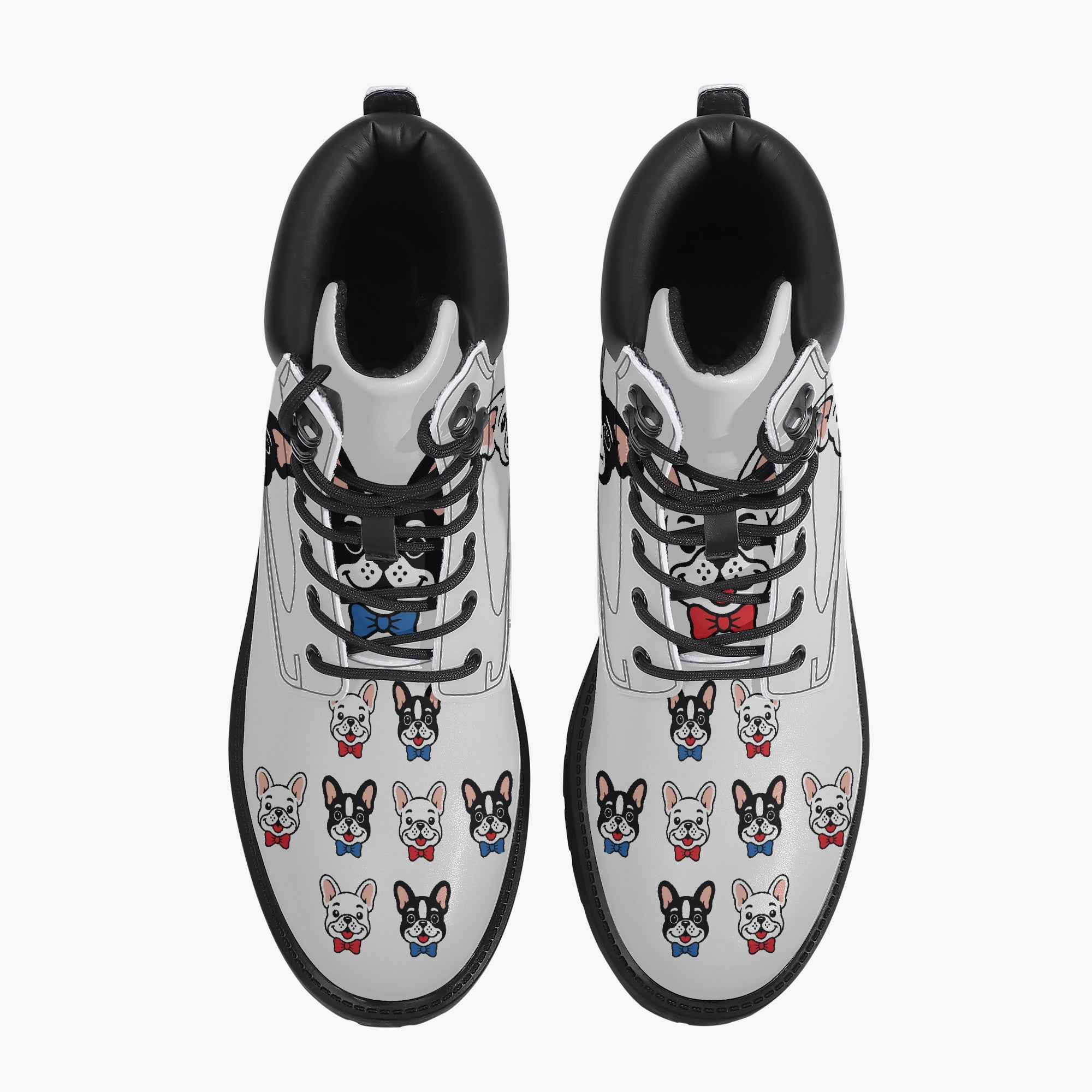 French Bulldog Leather Fashion Boots for Bulldog Owners-fadou