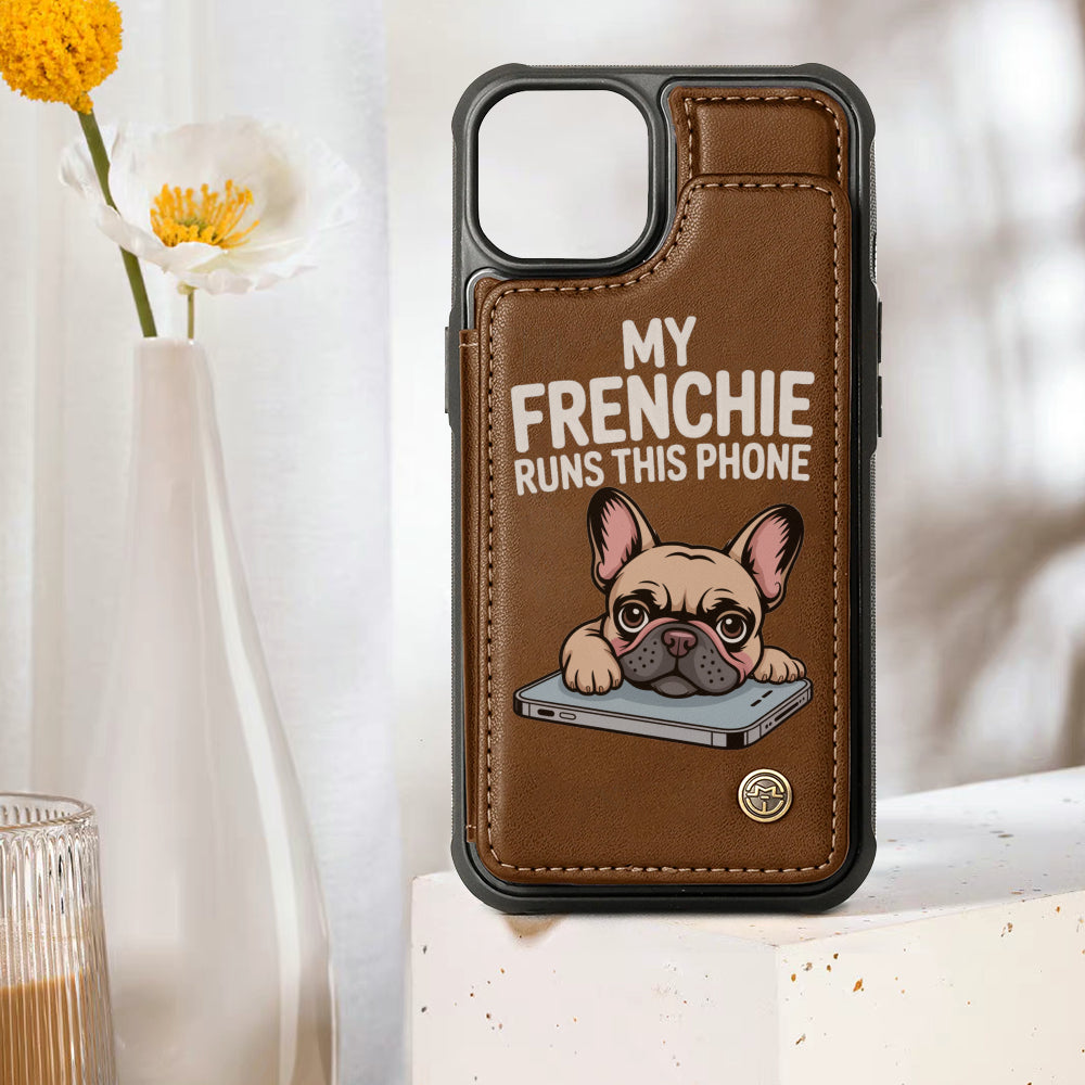 Lola French Bulldog Leather Wallet for Frenchie Enthusiasts-fadou