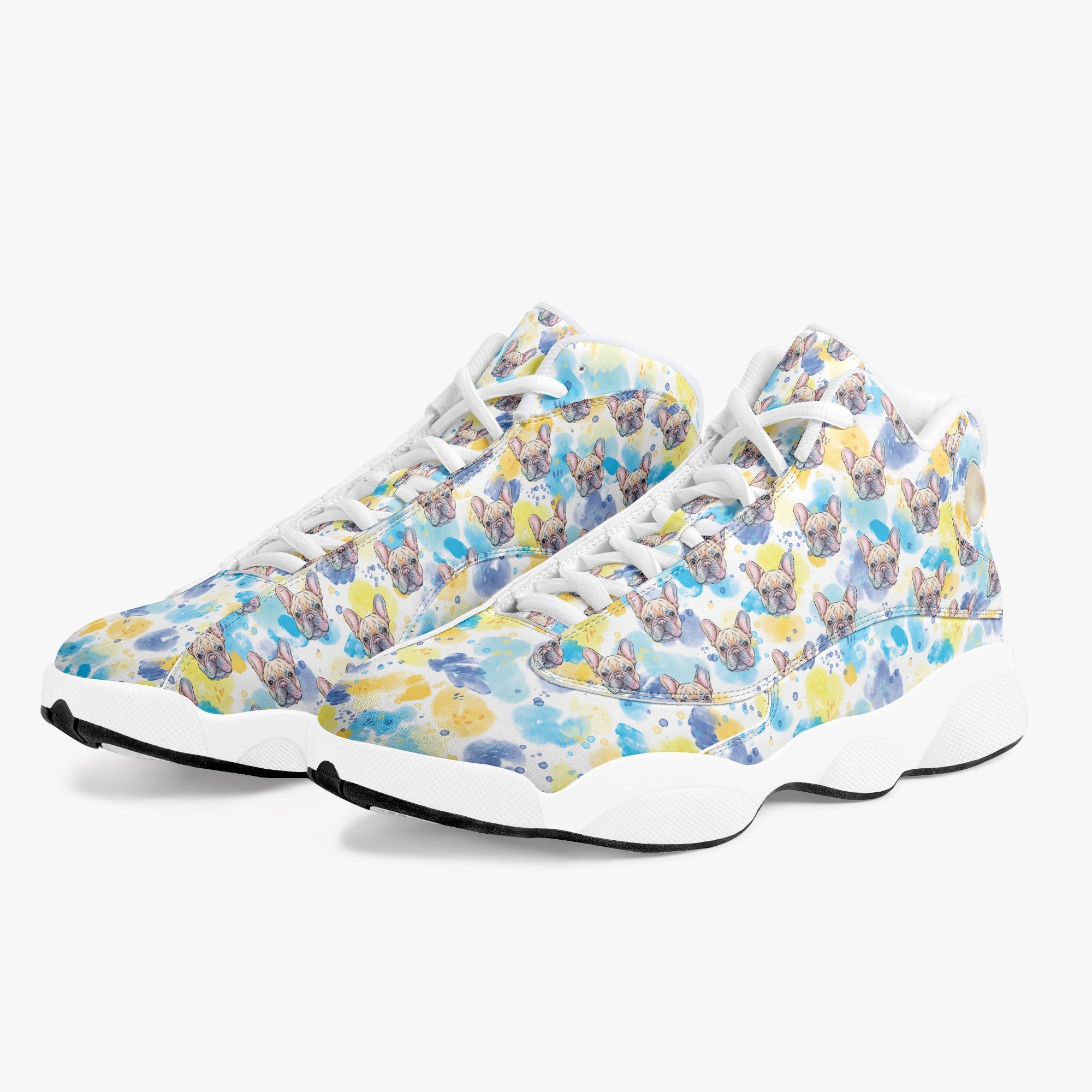 Chopper French Bulldog Canvas Sneakers for Bulldog Owners-fadou