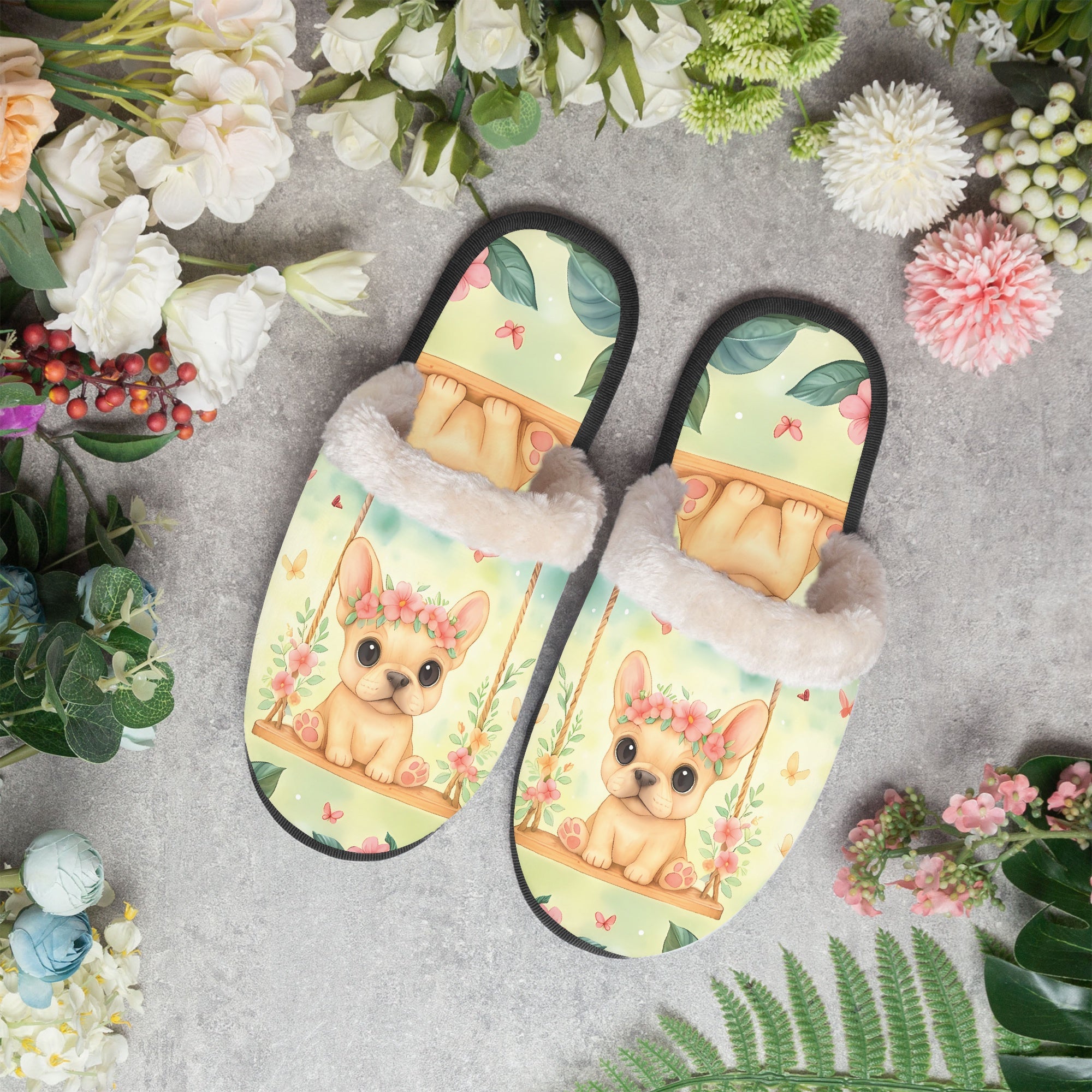 Camilla French Bulldog House Slippers for Dog Park Days-fadou