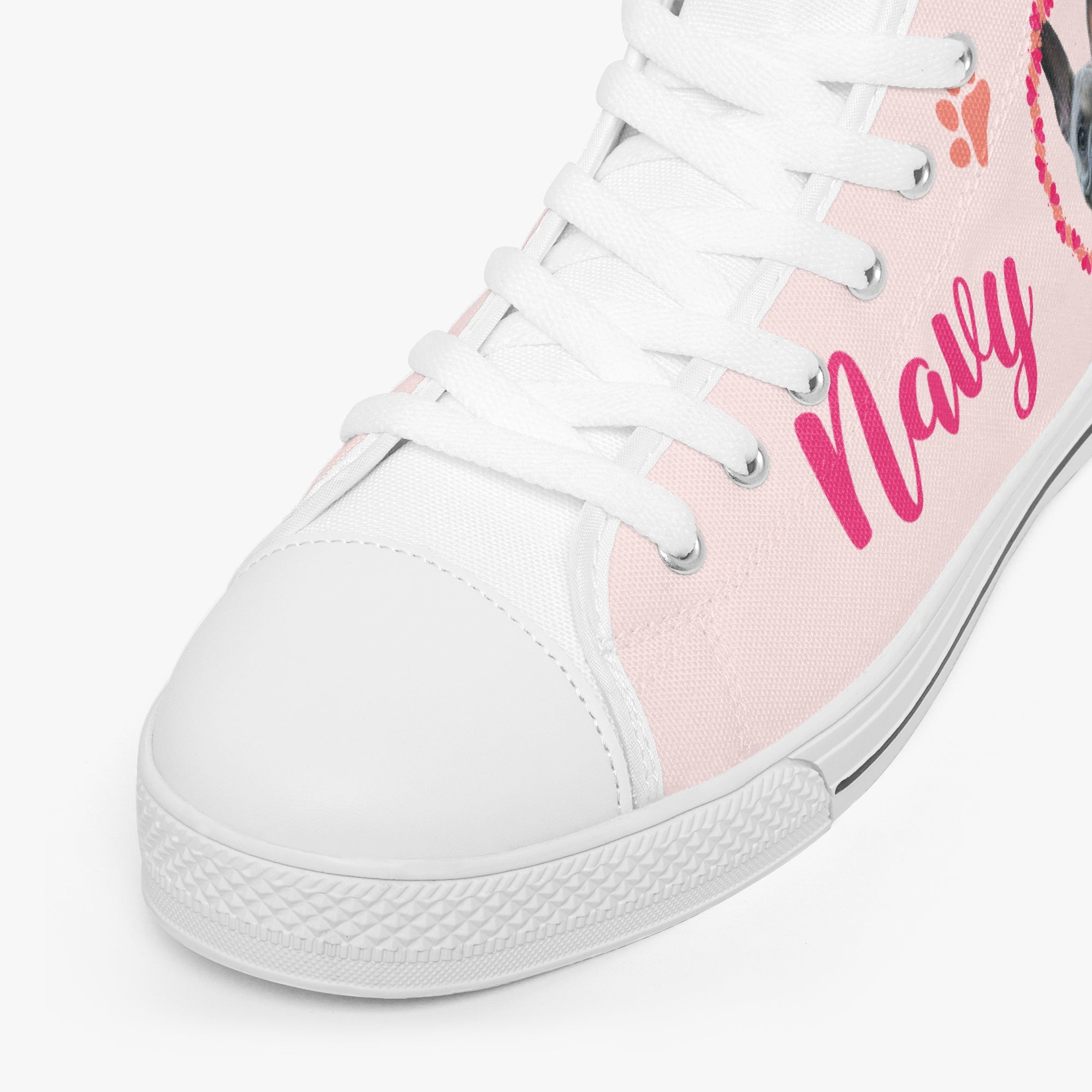 French Bulldog Personalized Canvas Sneakers for Bulldog Owners-fadou