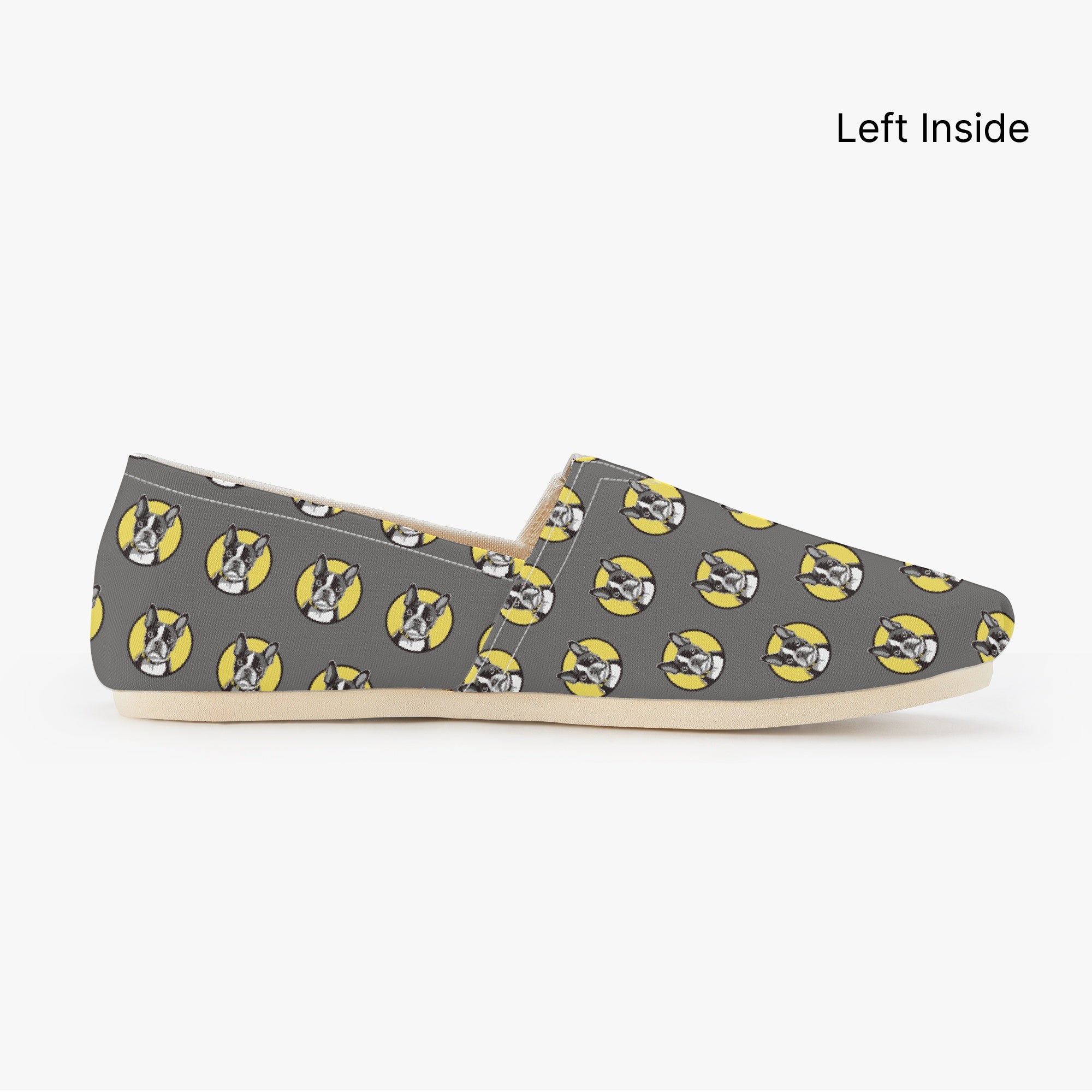 French Bulldog Casual Canvas Sneakers for Frenchie Fans-fadou