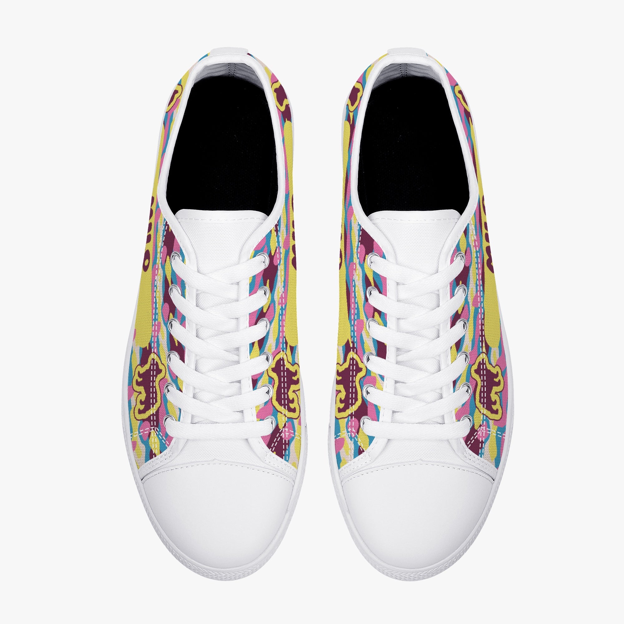 French Bulldog Personalized Canvas Sneakers for Everyday Wear-fadou