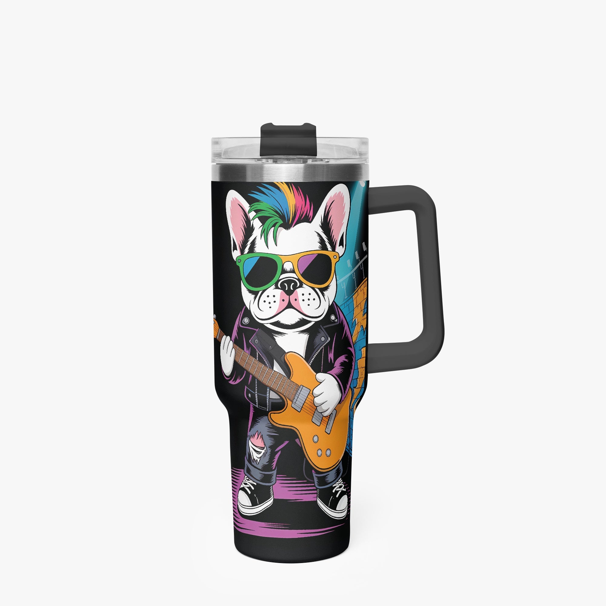 Gemma French Bulldog Stainless Tumbler for Dog Park Days-fadou