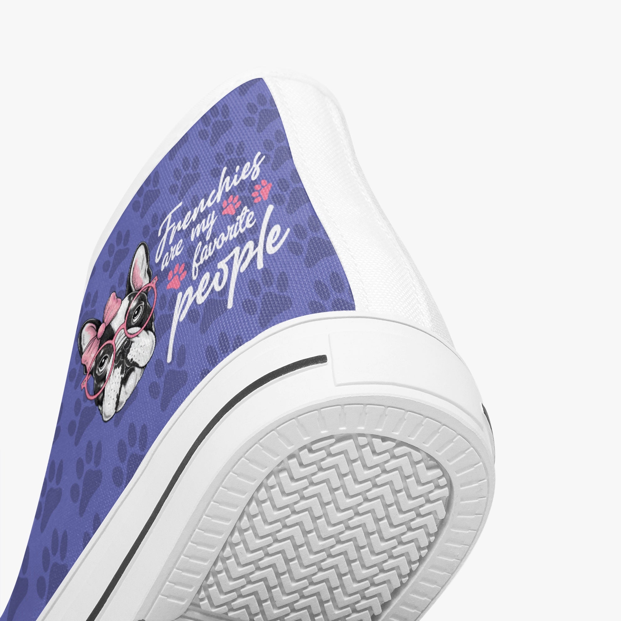 French Bulldog Classic High-Top Shoes for Dog Moms & Dads-fadou