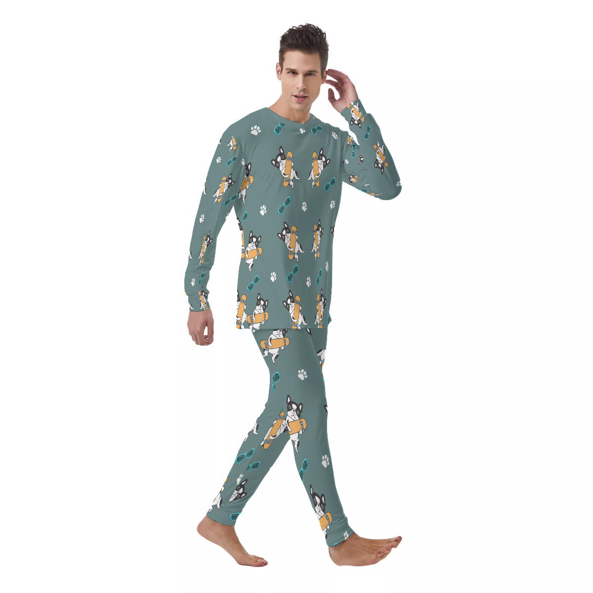 WALTER French Bulldog Cozy Pajama Set for Dog Park Days-fadou