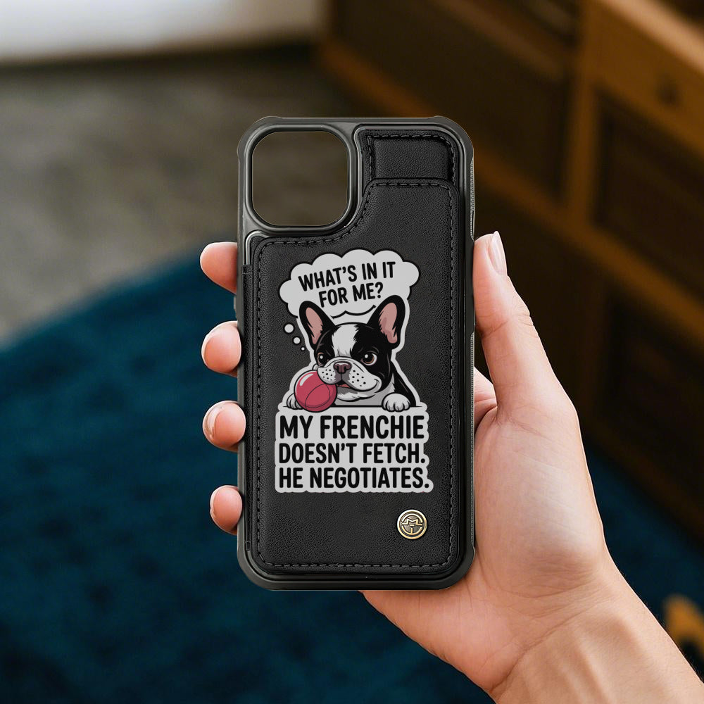 Lady French Bulldog Bifold Wallet for Frenchie Enthusiasts-fadou