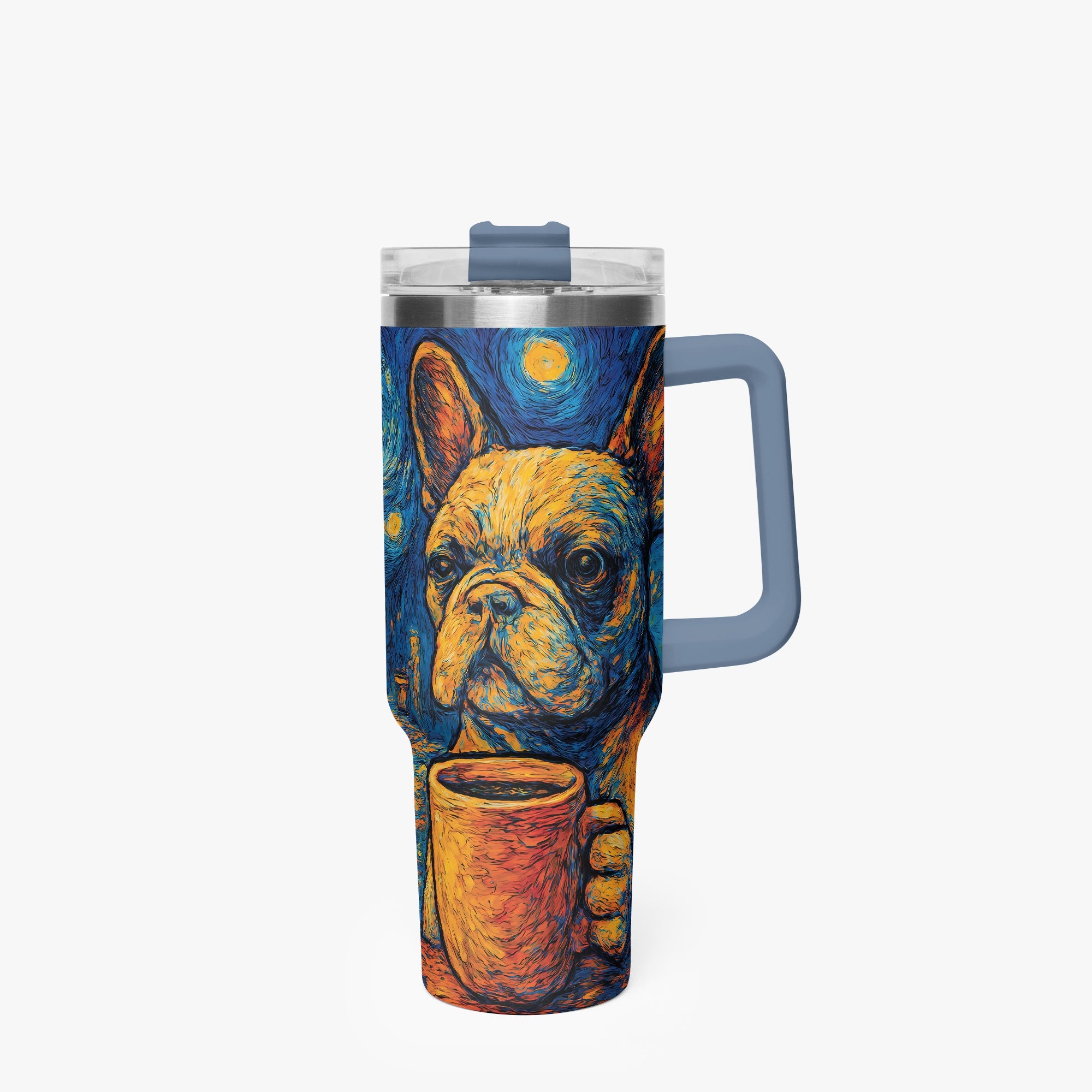 Reuben French Bulldog Stainless Tumbler for Everyday Wear-fadou
