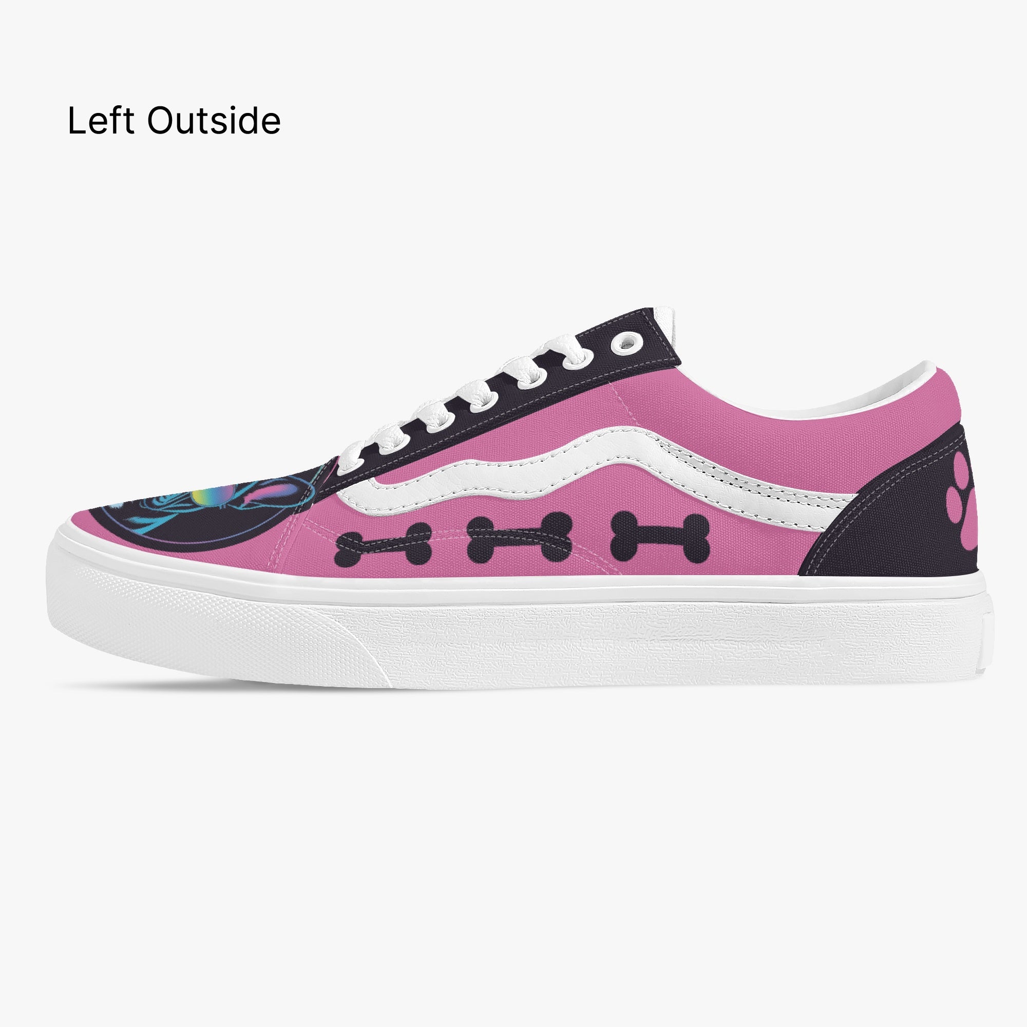 Low-Top Trendy Canvas Sneakers for Frenchie Enthusiasts-fadou