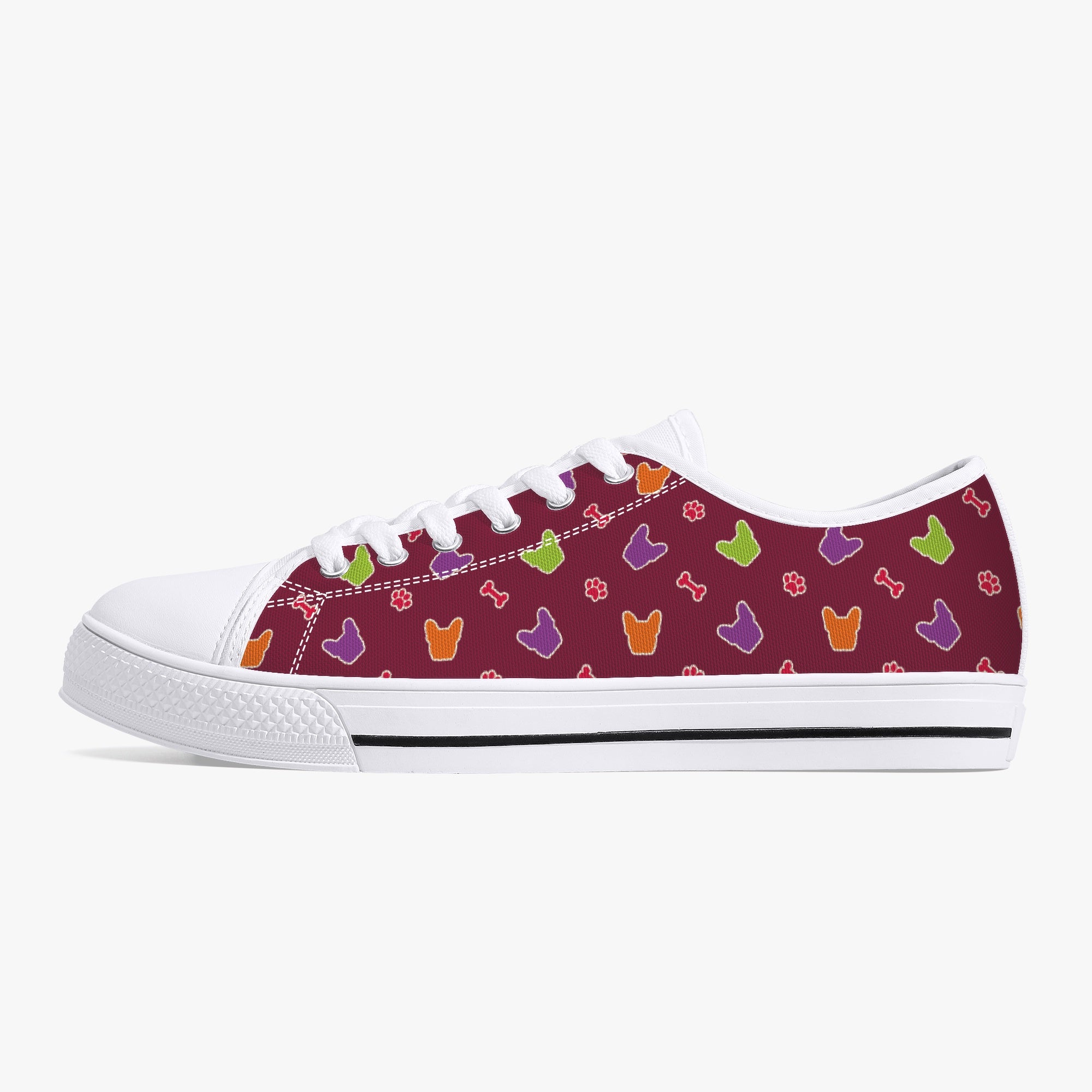 French Bulldog Classic High-Top Shoes for Frenchie Fans-fadou