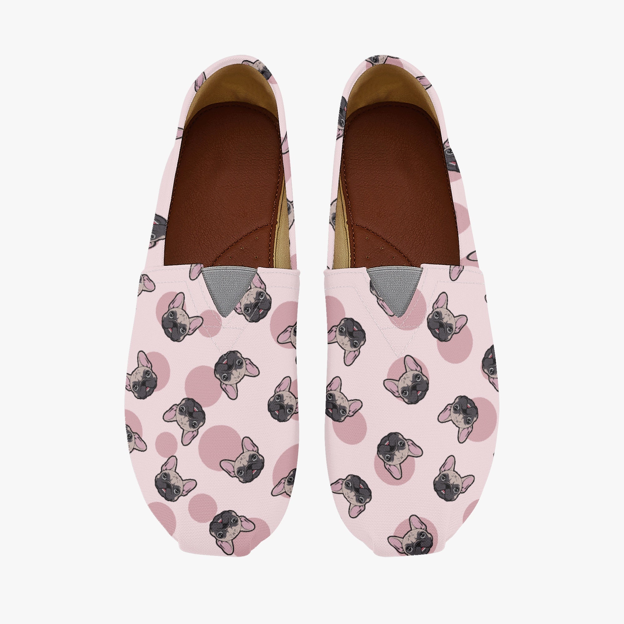 French Bulldog Casual Classic Sneakers for Frenchie Fans-fadou