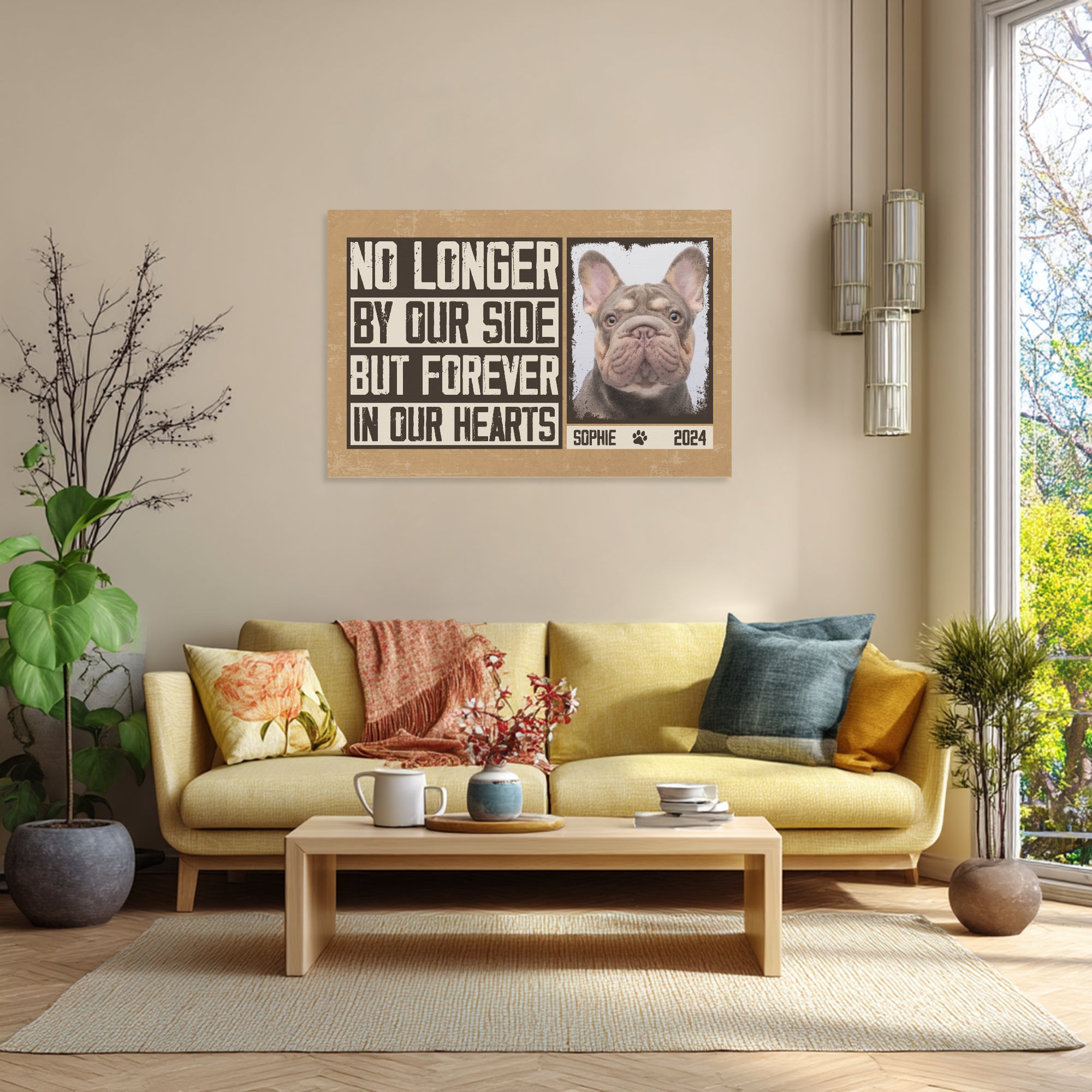 Frenchie Personalized Canvas Wall Art for Dog Moms & Dads-fadou