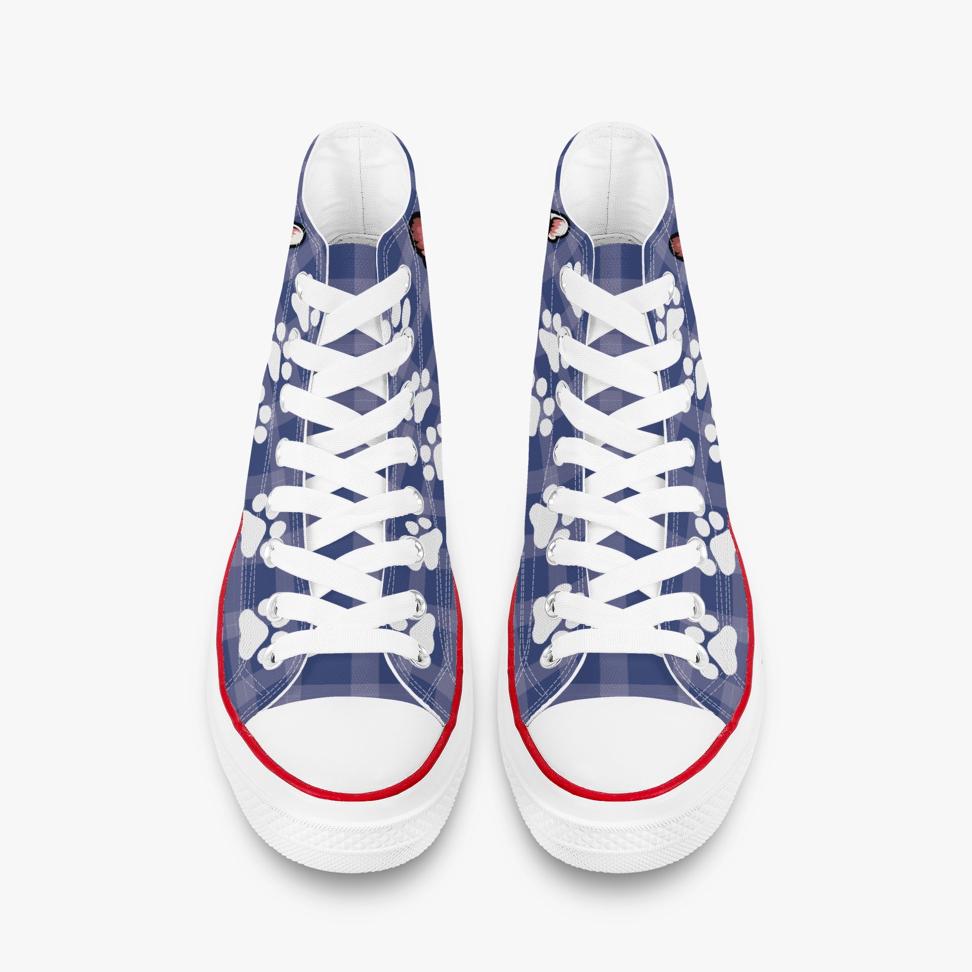 French Bulldog Personalized Canvas Sneakers for Dog Park Days-fadou
