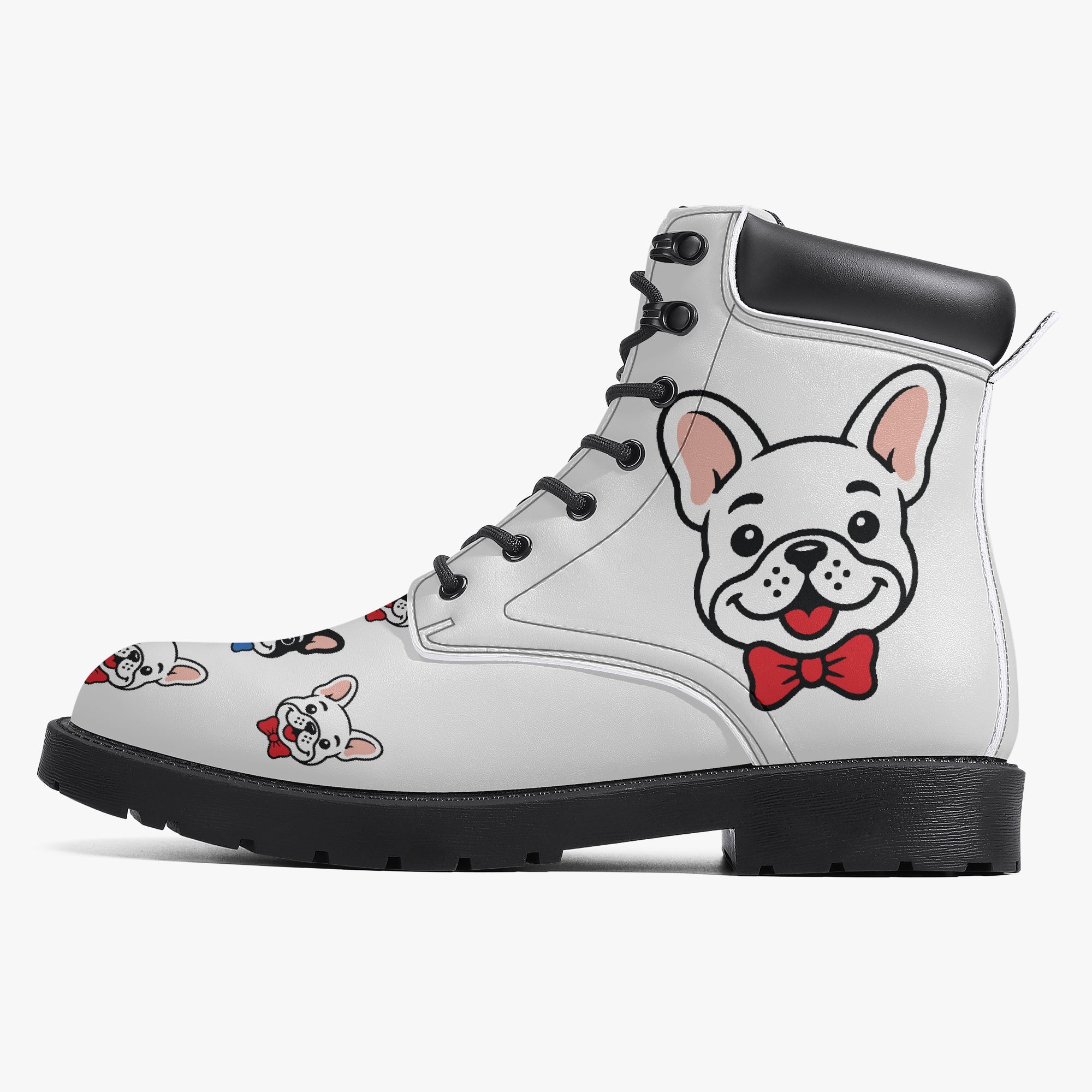French Bulldog Leather Fashion Boots for Bulldog Owners-fadou