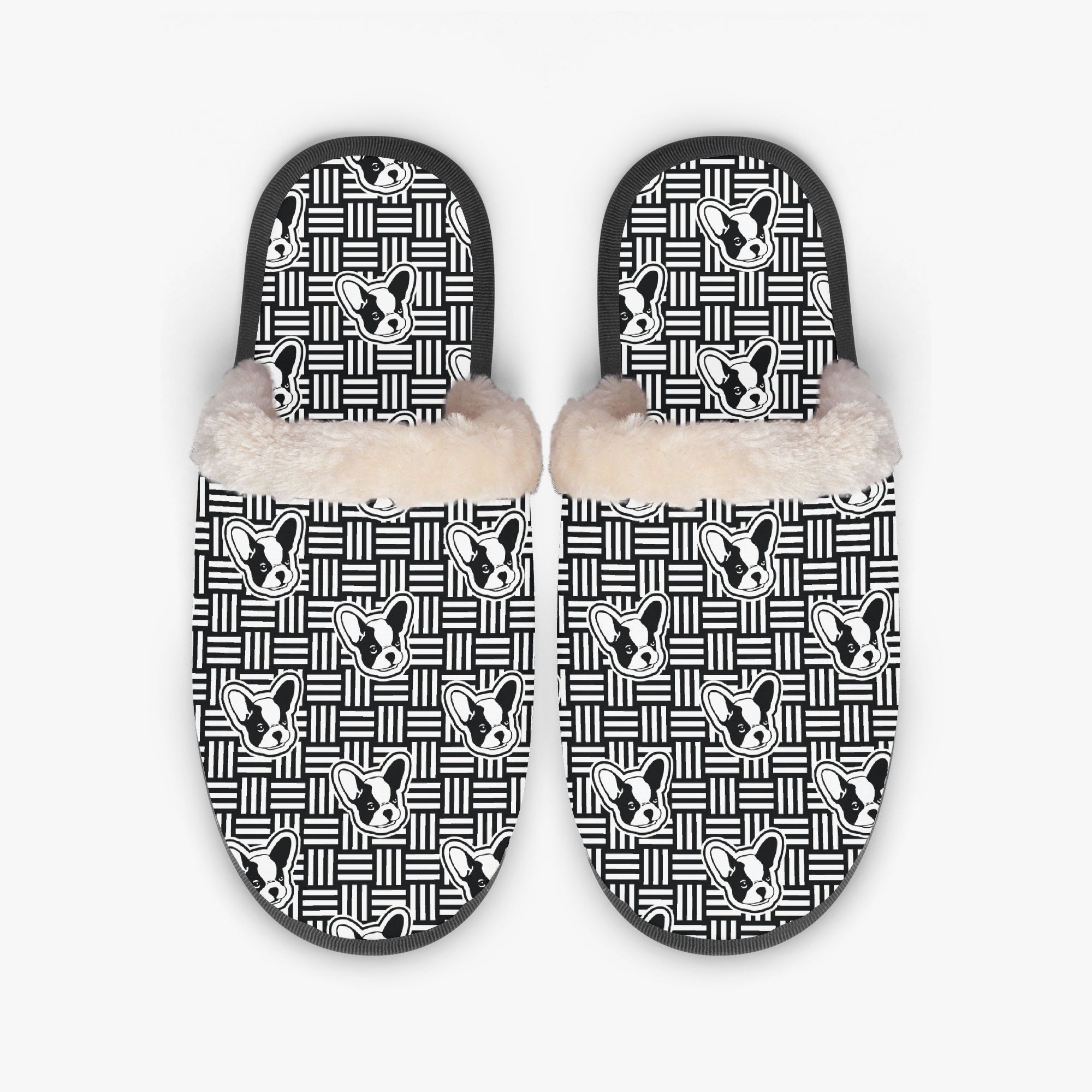 French Bulldog Winter House Slippers for Bulldog Owners-fadou