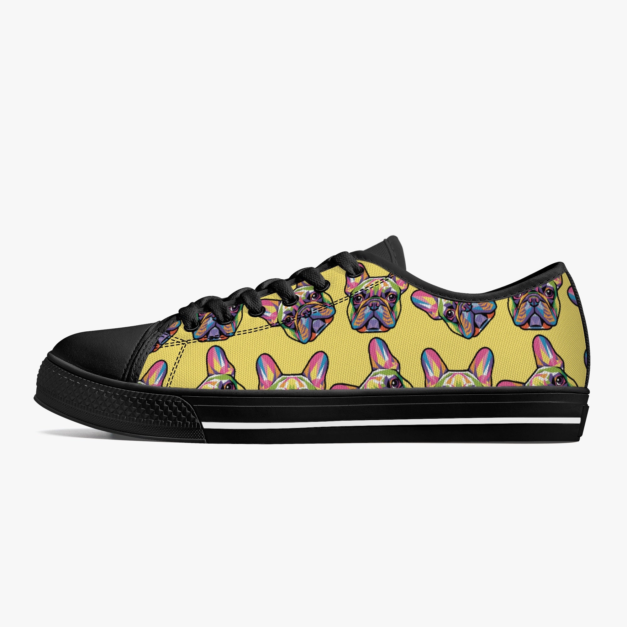 French Bulldog Low-Top Casual Footwear for Frenchie Fans-fadou