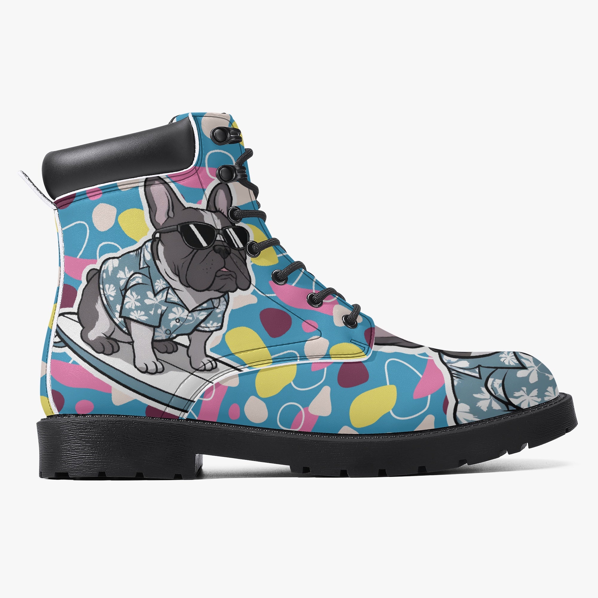 French Bulldog Leather Ankle Booties for Bulldog Owners-fadou